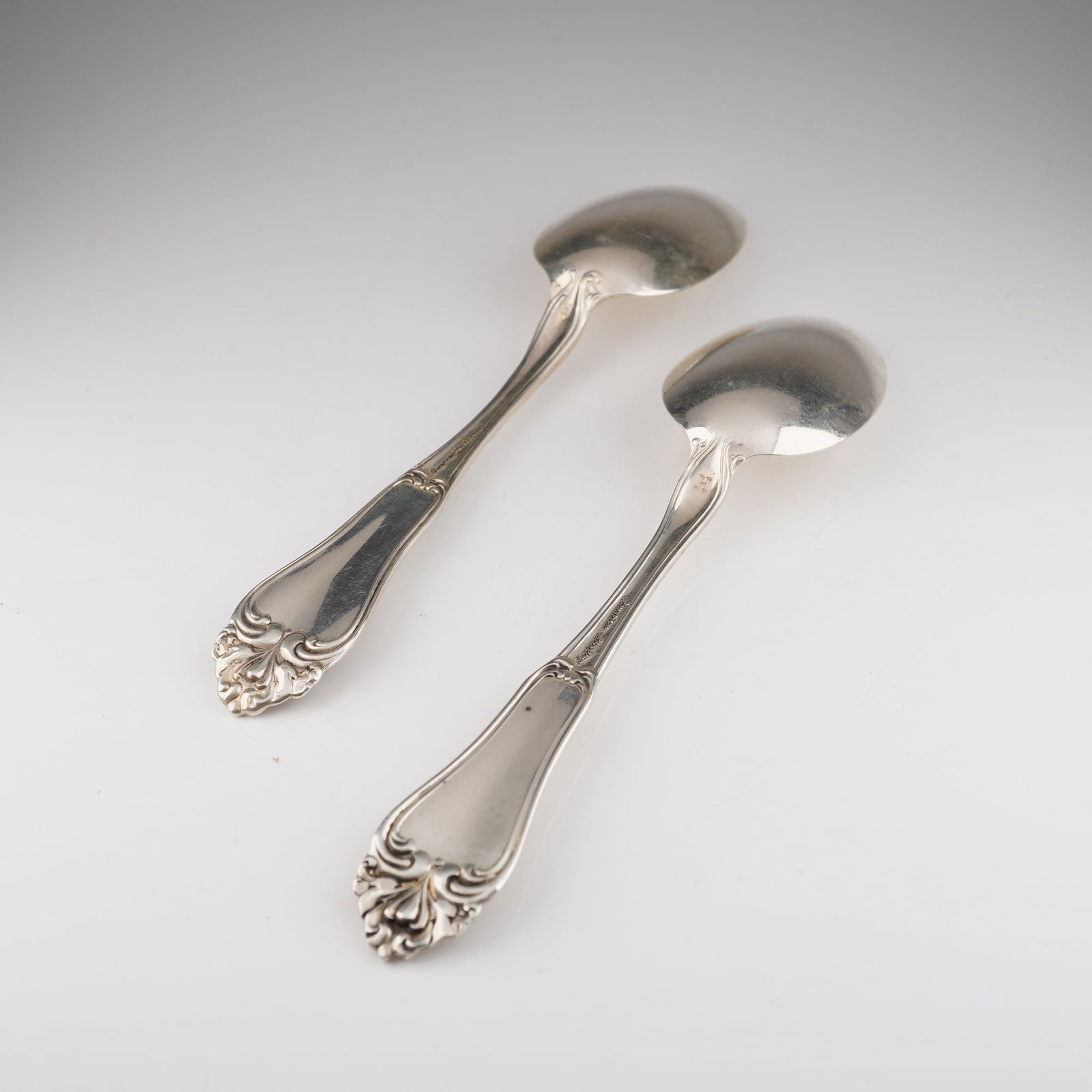 2pc Amston Sterling Silver Teaspoons, Champlain - 2
