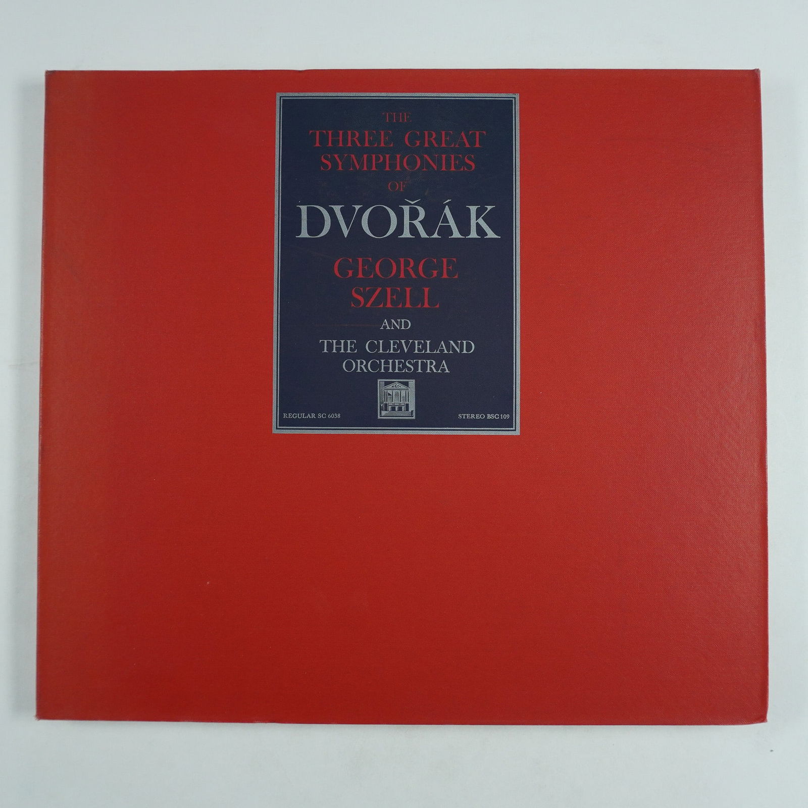 Dvo The Three Great Symphonies (1963) Epic BSC 109 Stereo 3-LP Box Set: Original 1963 Epic Records 3-LP box set featuring The Three Great Symphonies by Anton?n Dvo?'ak, performed by the renowned Cleveland Orchestra under the direction of George Szell. This set includes Sy