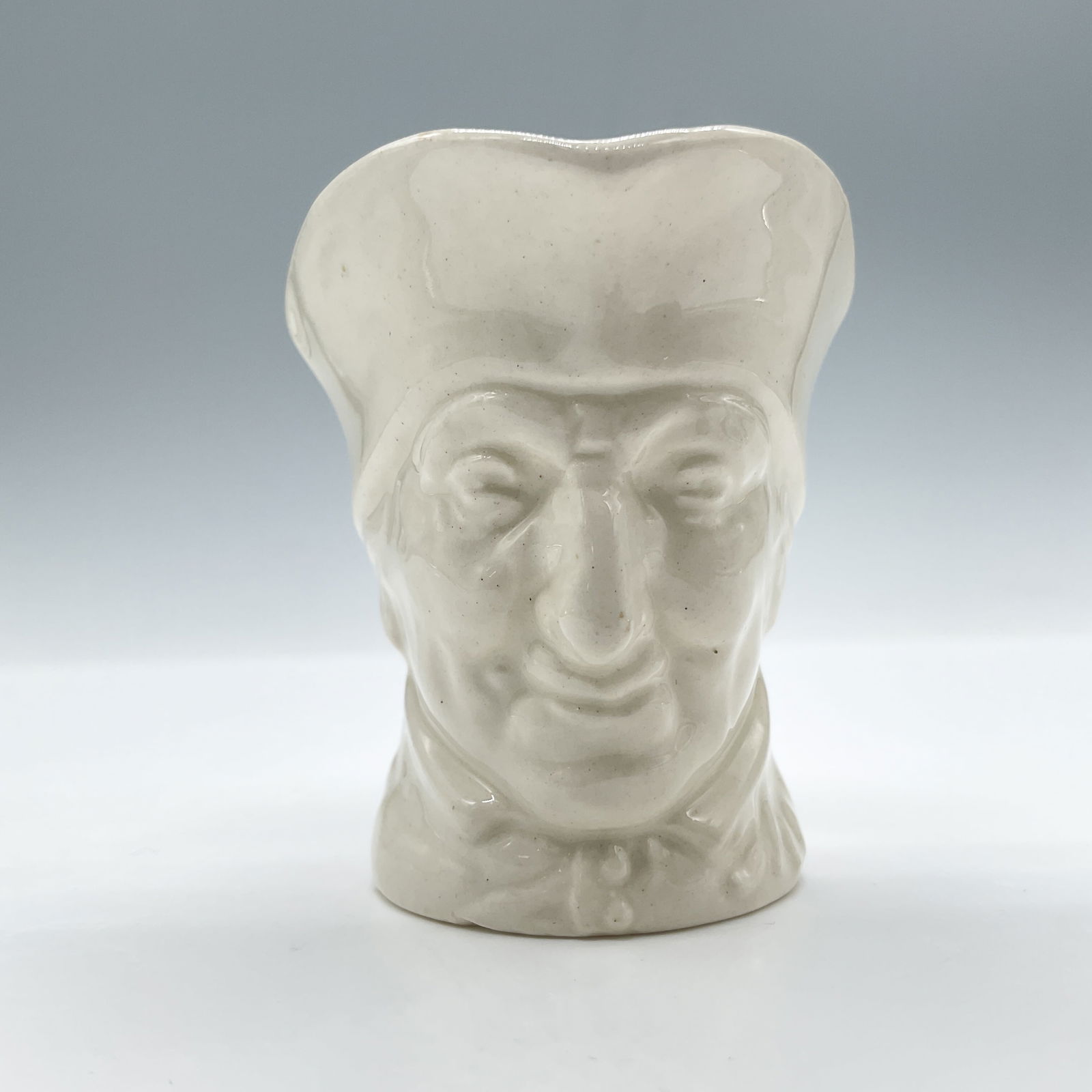 Cardinal D6129 - Mini - Royal Doulton Character Jug: Undecorated. Royal Doulton backstamp. Artist: Charles J. Noke Issued: 1940 - 1960 Dimensions: 2.25"H Country of Origin: England