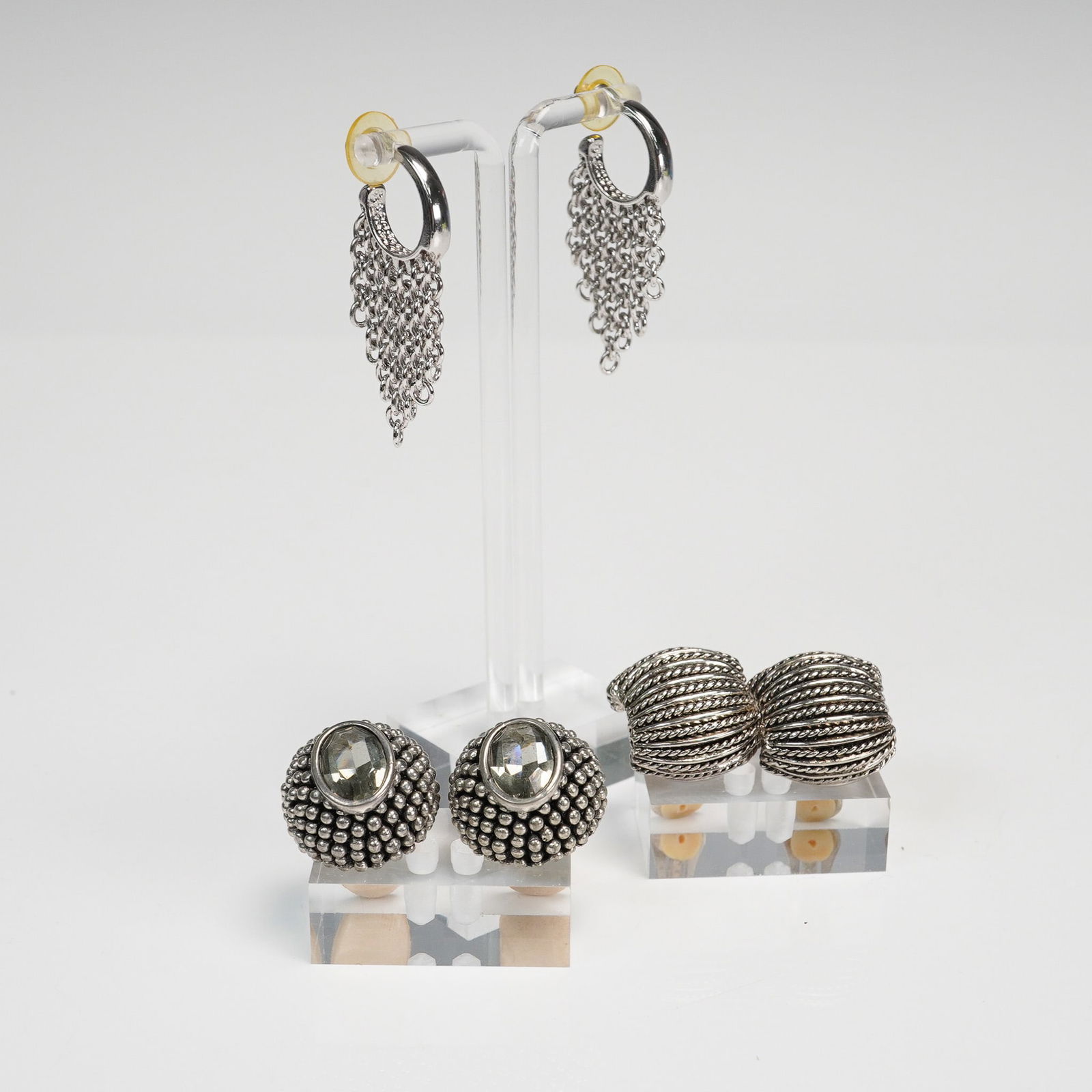 3pc Mixed Metal Earrings Lot (1 of 7)