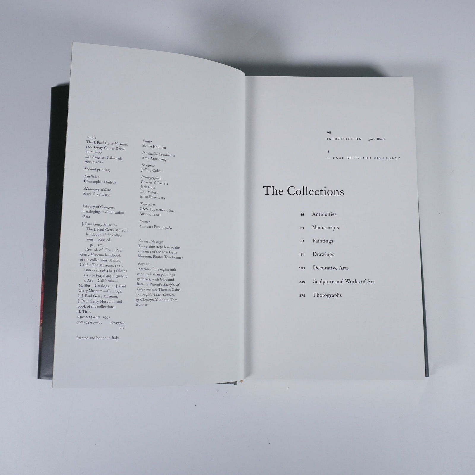 The J. Paul Getty Museum Book, Handbook of the Collections: Published in 1997 by the J. Paul Getty Museum, this hardcover edition titled Handbook of the Collections offers a comprehensive look at the Getty Center-™s world-renowned holdings. Featuring 375 ful