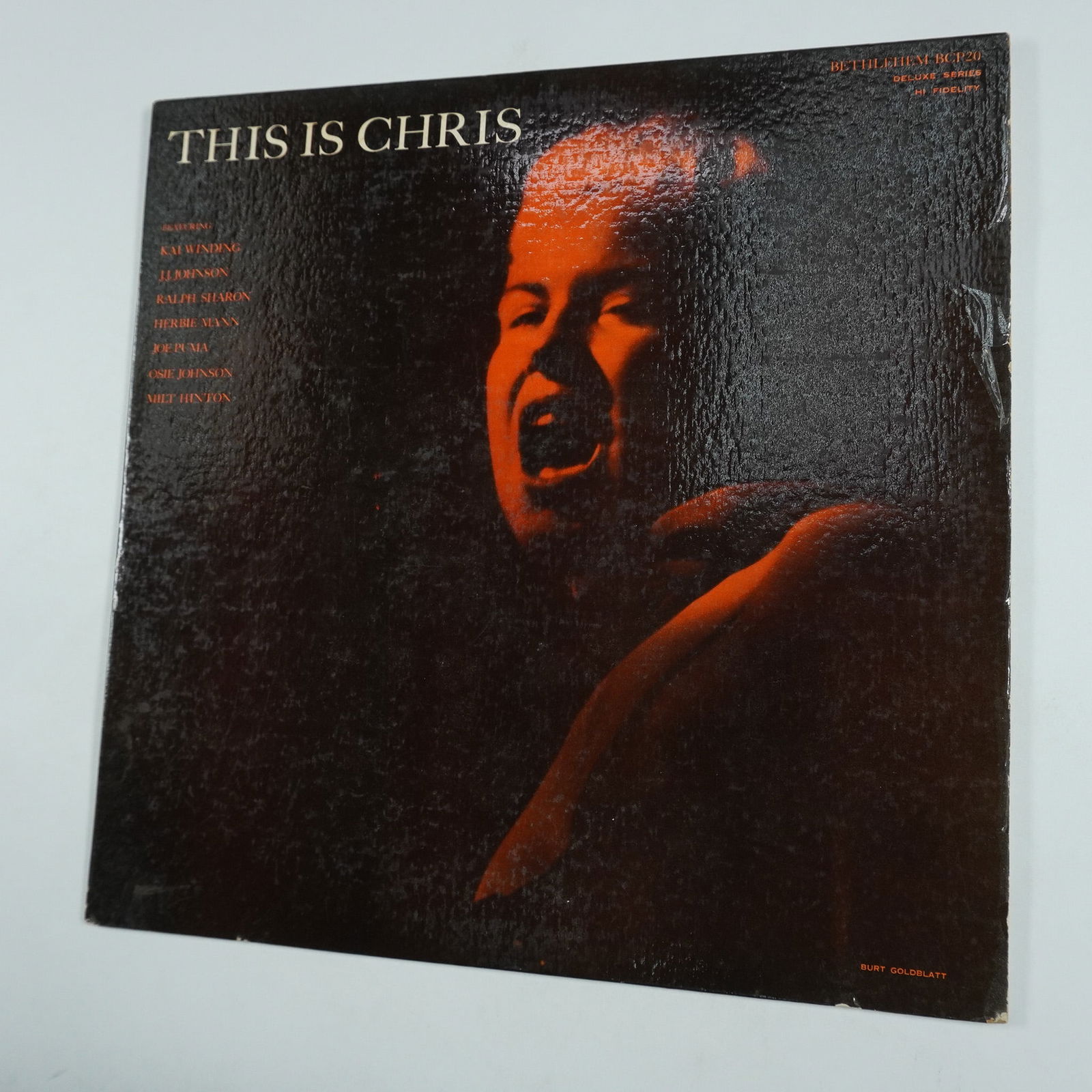 Chris Connor Vinyl Record, This Is Chris: Bethlehem Records LP vinyl featuring 'This Is Chris' by Chris Connor. Released in 1955, this album showcases Connor's smooth, smoky vocals in a collection of cool-jazz and post-bop interpretations. Kn