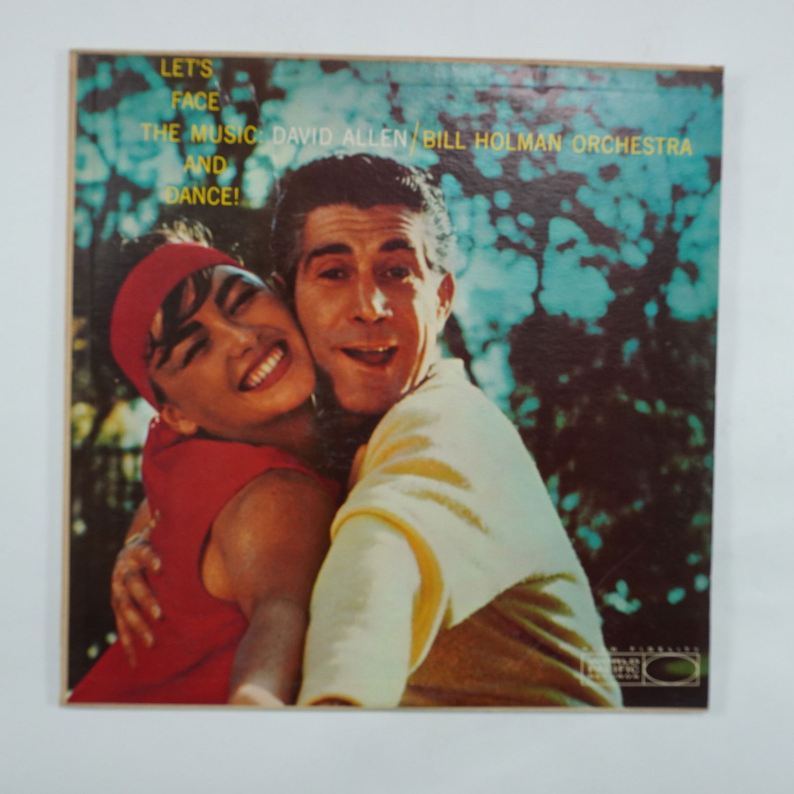 David Allen with Bill Holman Orchestra LP, Let's Face the Music and Dance: Vintage vinyl LP featuring David Allen with the Bill Holman Orchestra, titled Let's Face the Music and Dance. Released by World Pacific Records, catalog number WP-1250, this jazz and big band album sh