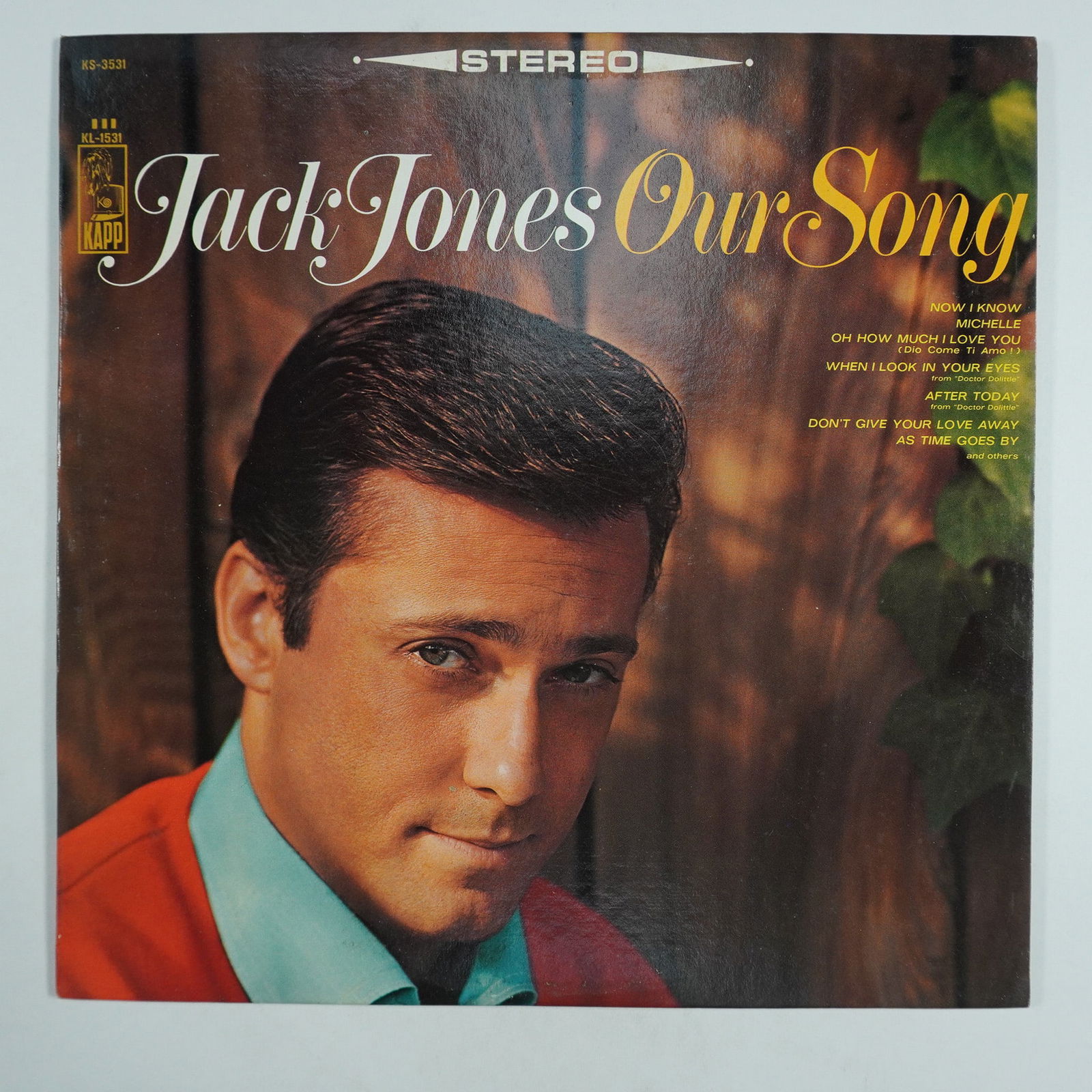 Jack Jones Our Song Vinyl Record, Kapp Records (1 of 3)