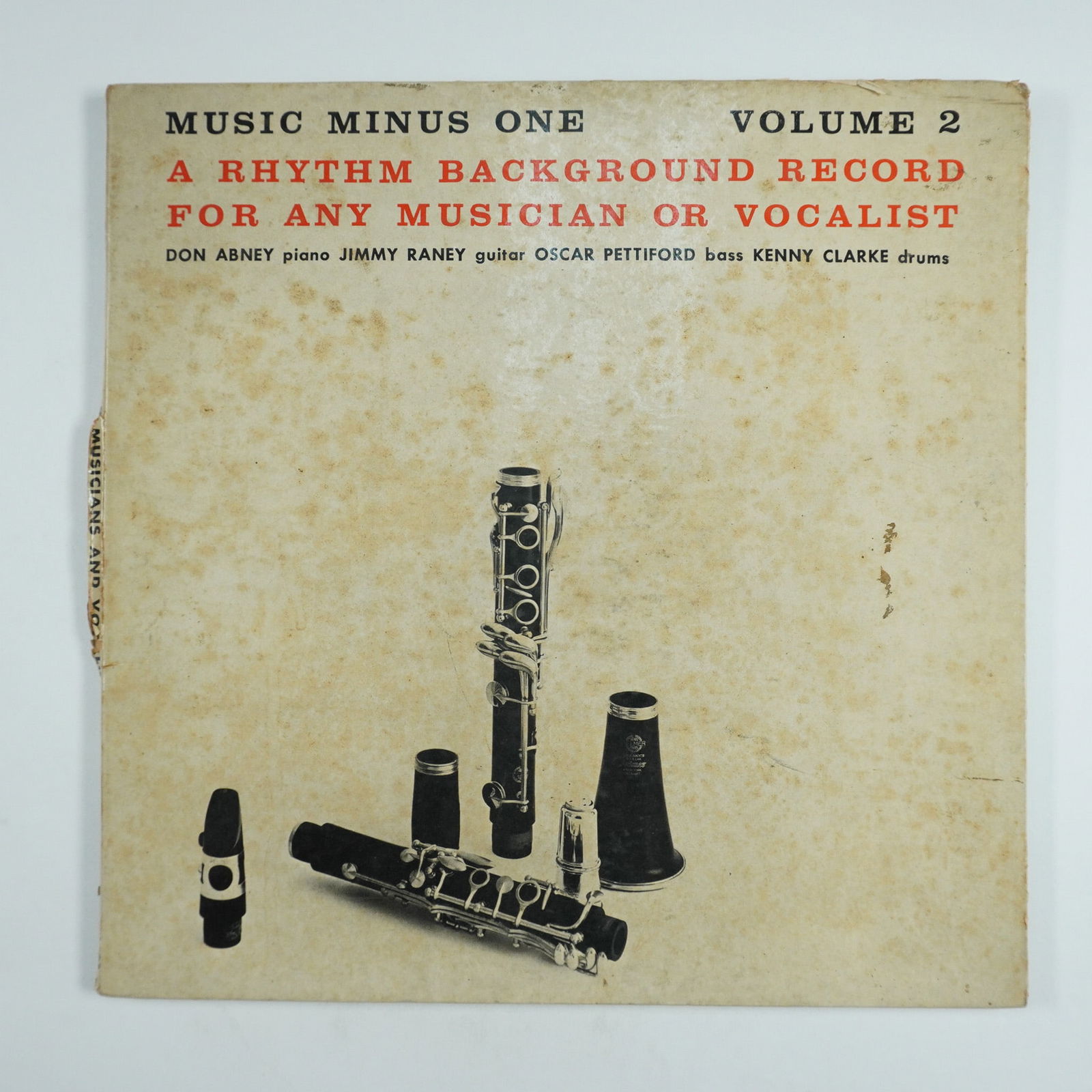 Music Minus One Vinyl Record, Rhythm Backgrounds Vol. 2: Featuring an exceptional lineup of jazz musicians, this Music Minus One release presents 'Rhythm Backgrounds For Musicians And Vocalists Vol. 2'. The album showcases the talents of pianist Don Abney,