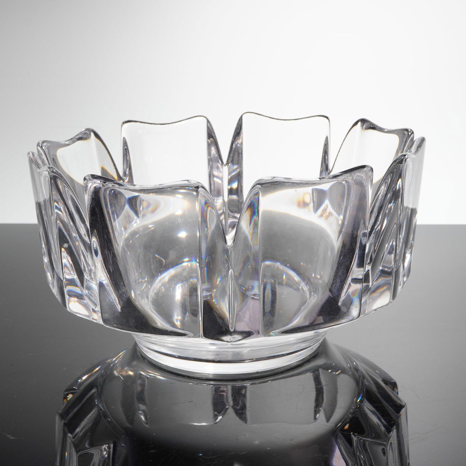 Orrefors Crystal Corona Bowl by Lars Hellsten (1 of 4)