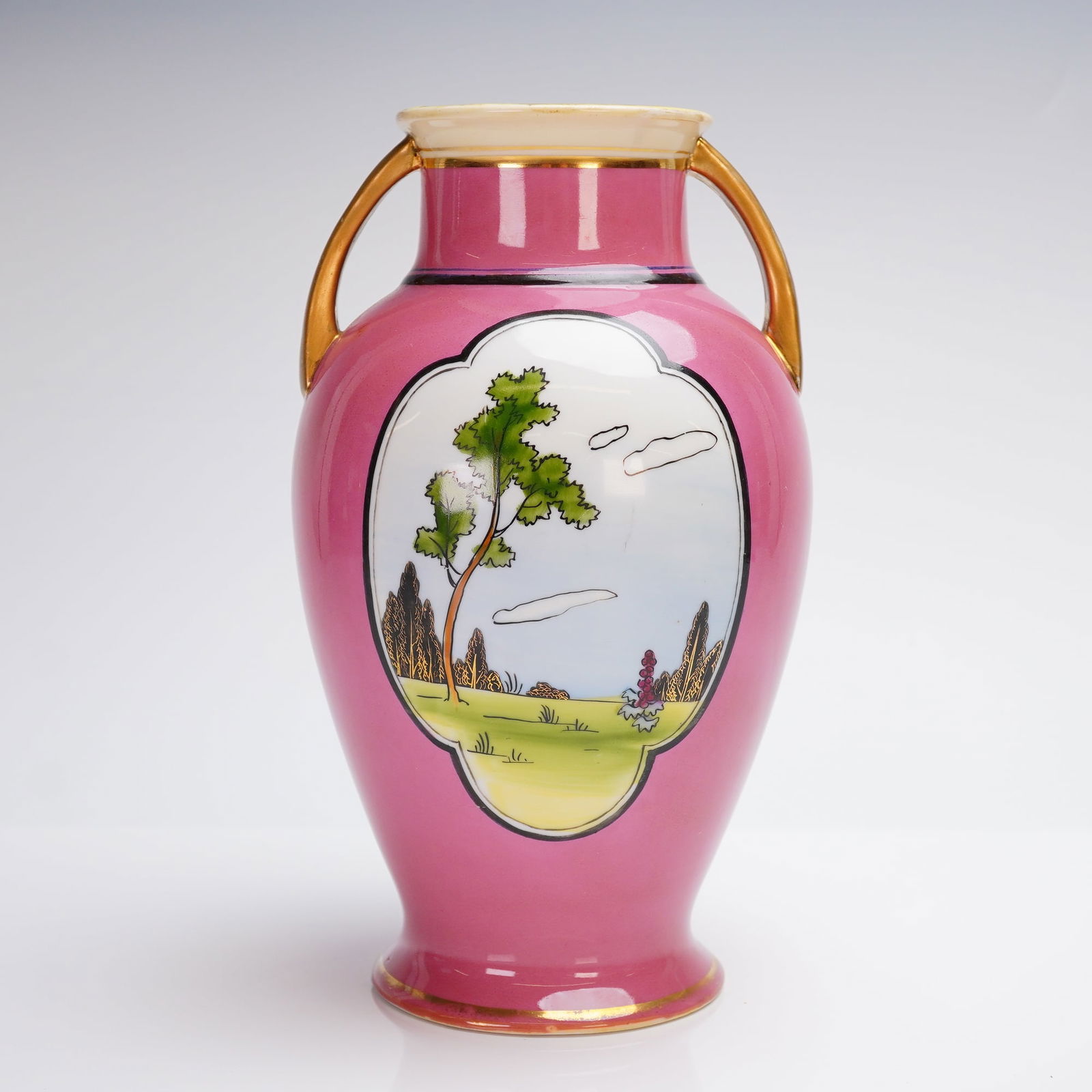 Noritake Double Handled Landscape Vase - 2