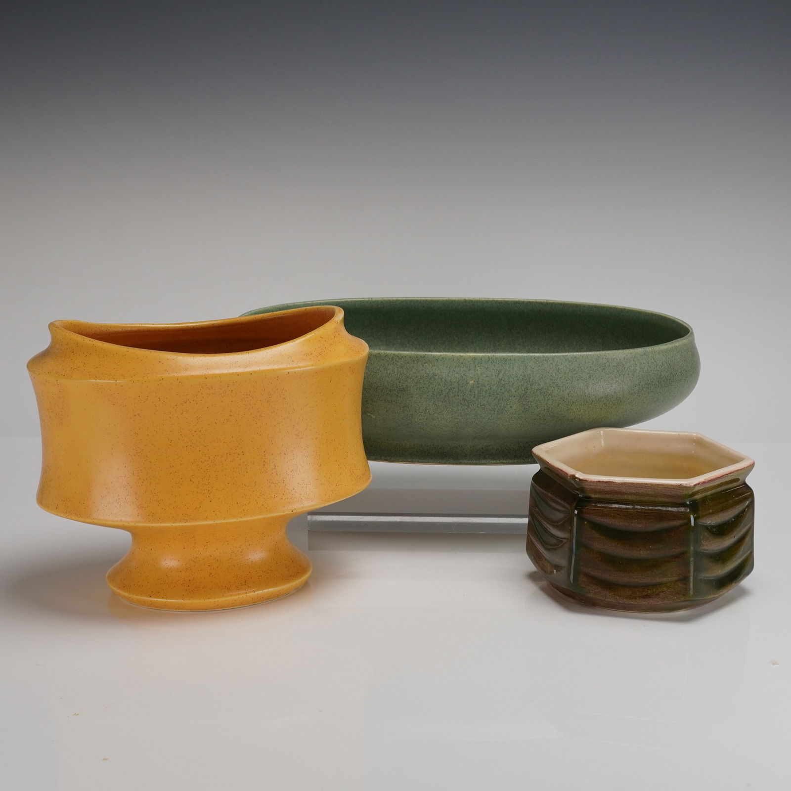 3 McCoy Floraline Pottery Planters & Bowls, Mid-Century (1 of 5)