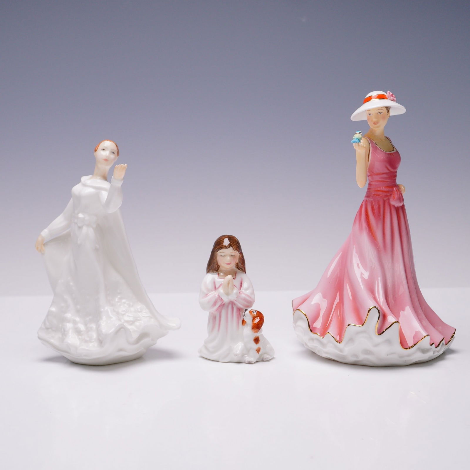 3pc Royal Doulton Figurines: Jenny, Innocence, and Wisdom (1 of 10)