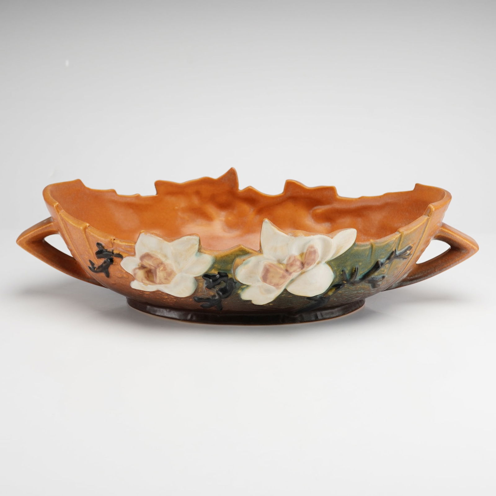 Roseville Pottery Console Bowl, Magnolia (1 of 4)