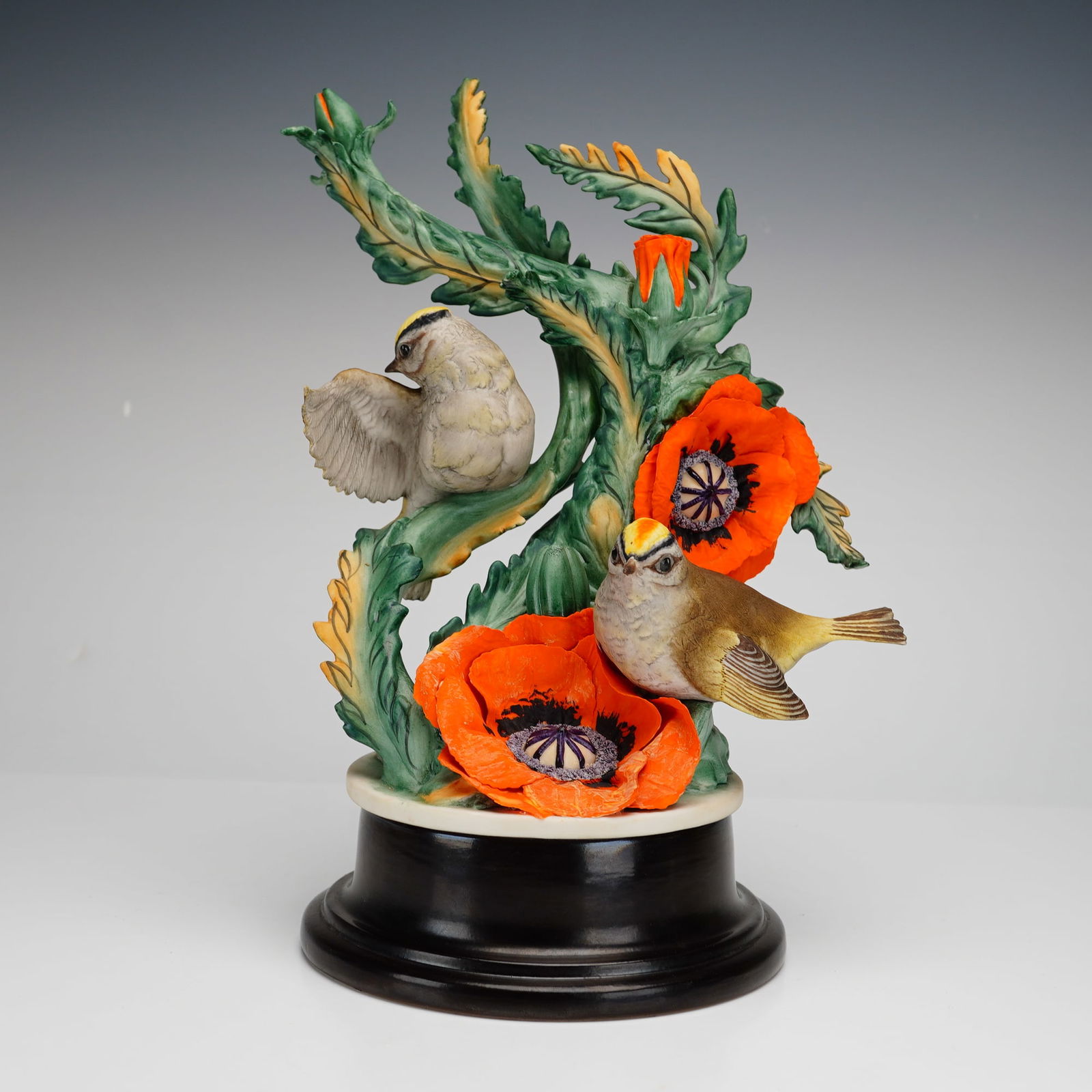 Boehm Porcelain Figurine, Golden-Crowned Kinglets 419 (1 of 4)