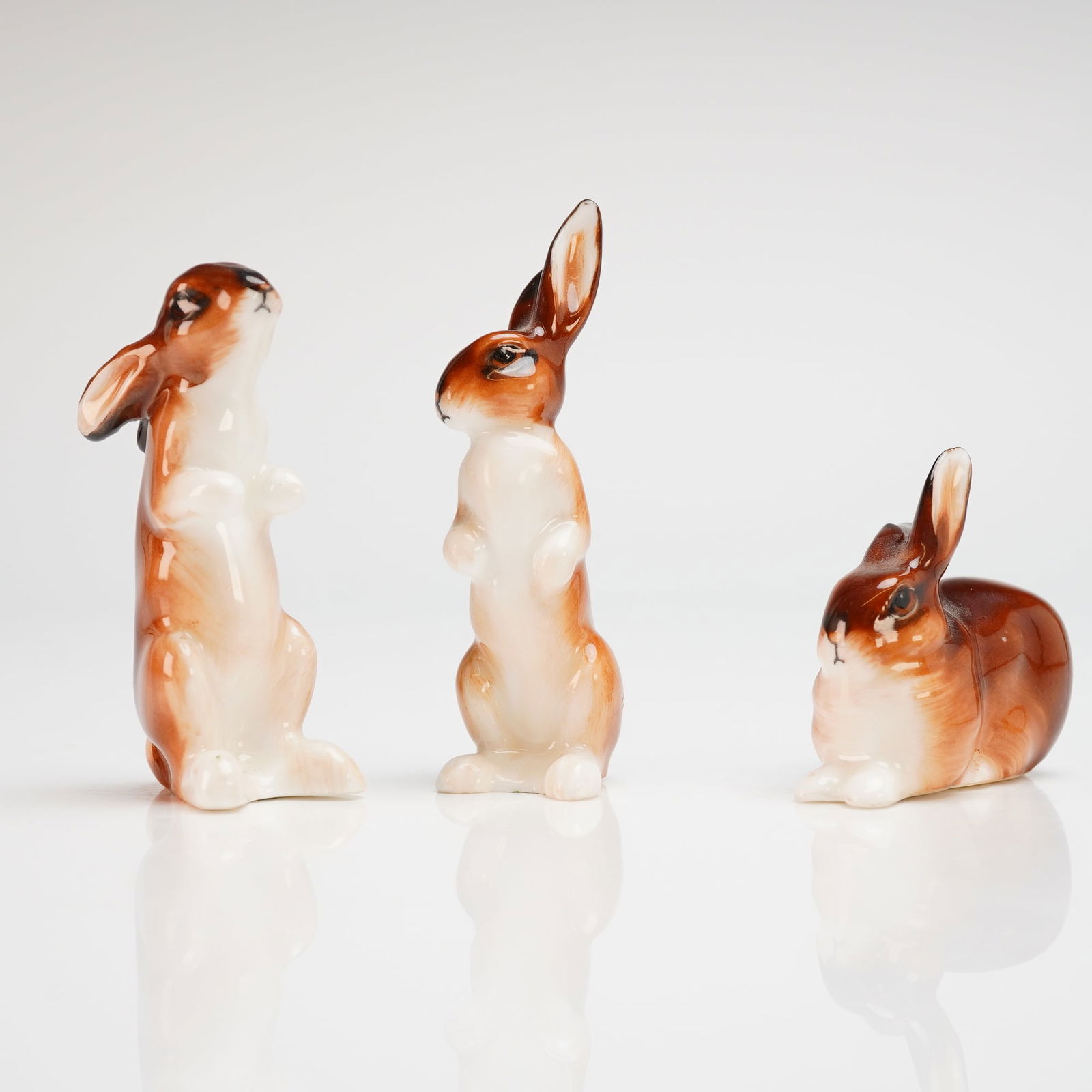 Three Royal Doulton Bone China Hare Figurines K37 K38 and K39 (1 of 3)