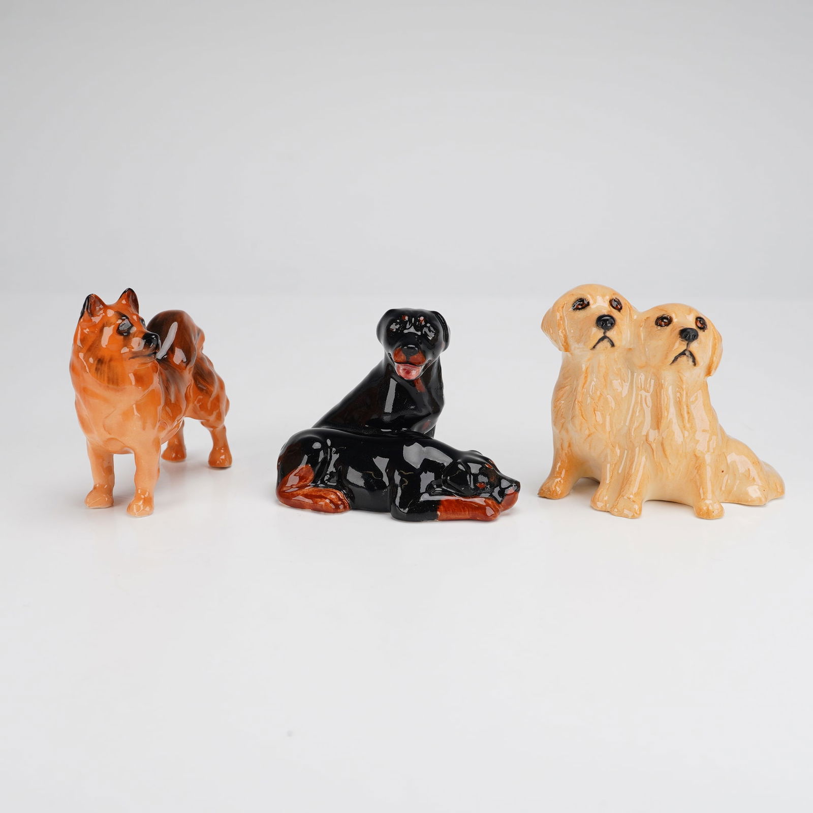 3pc Beswick & Royal Doulton Bone China Dog Figurines (1 of 4)