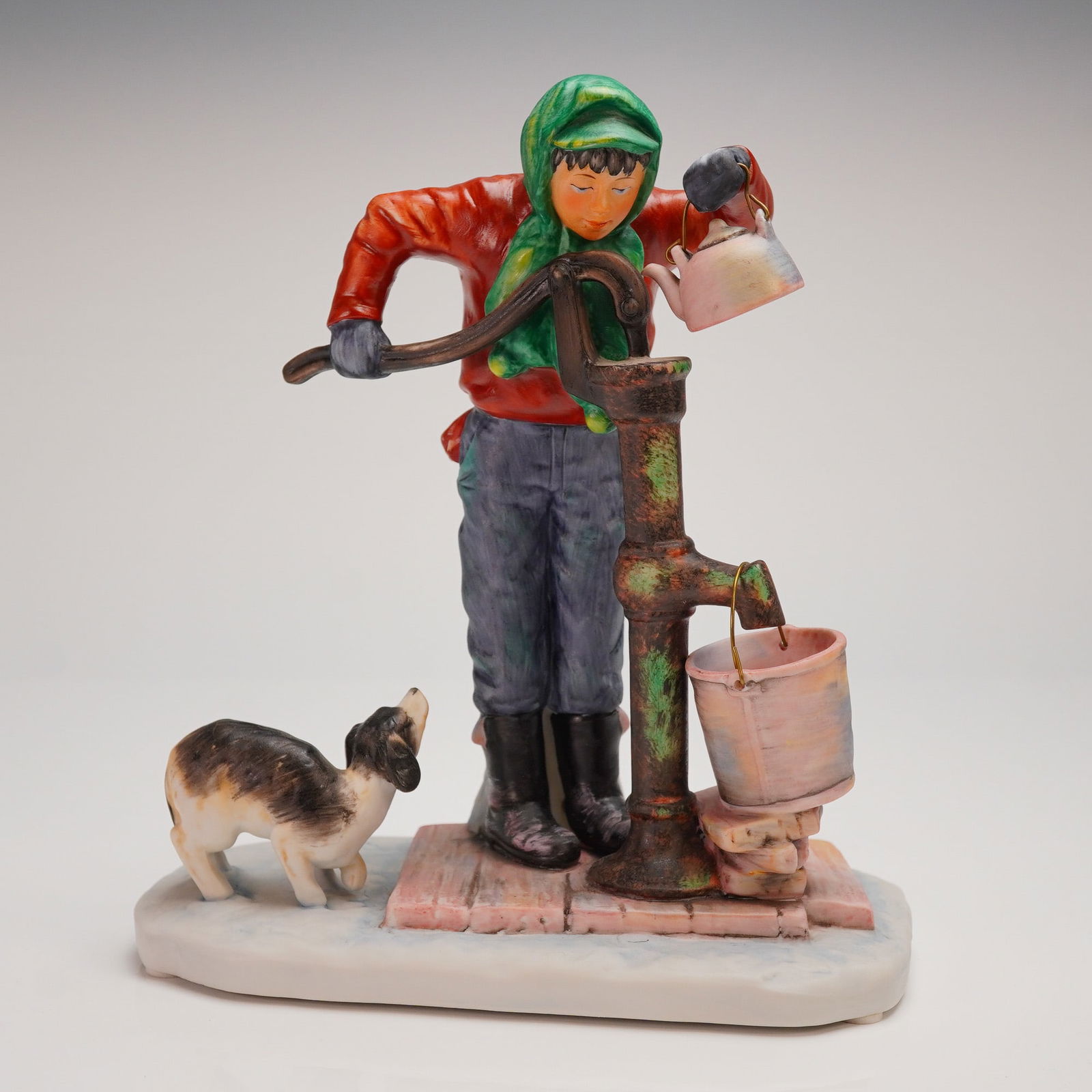 Gorham Norman Rockwell First Edition Winter Chilling Chore Figurine (1 of 4)