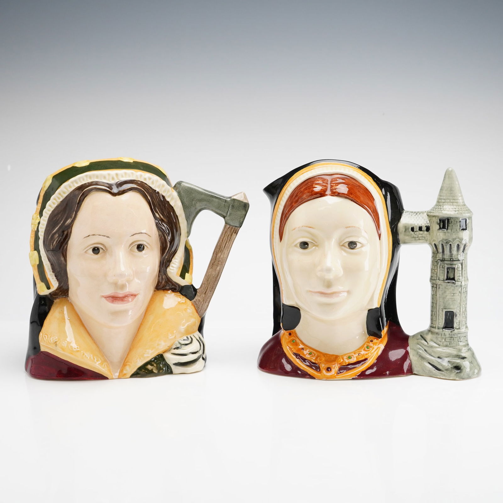 Two Royal Doulton Character Jugs, Catherine Howard and Catherine of Aragon (1 of 3)
