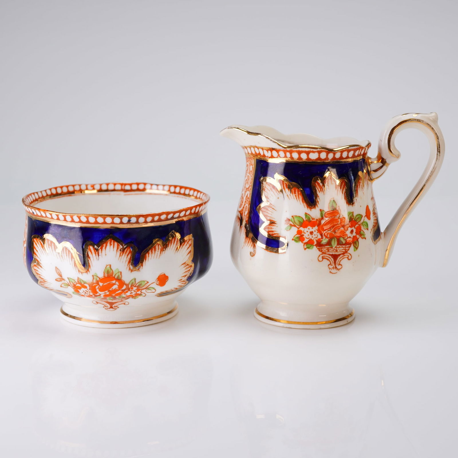 2pc Royal Albert Crown China Royalty Creamer and Sugar Bowl (1 of 6)
