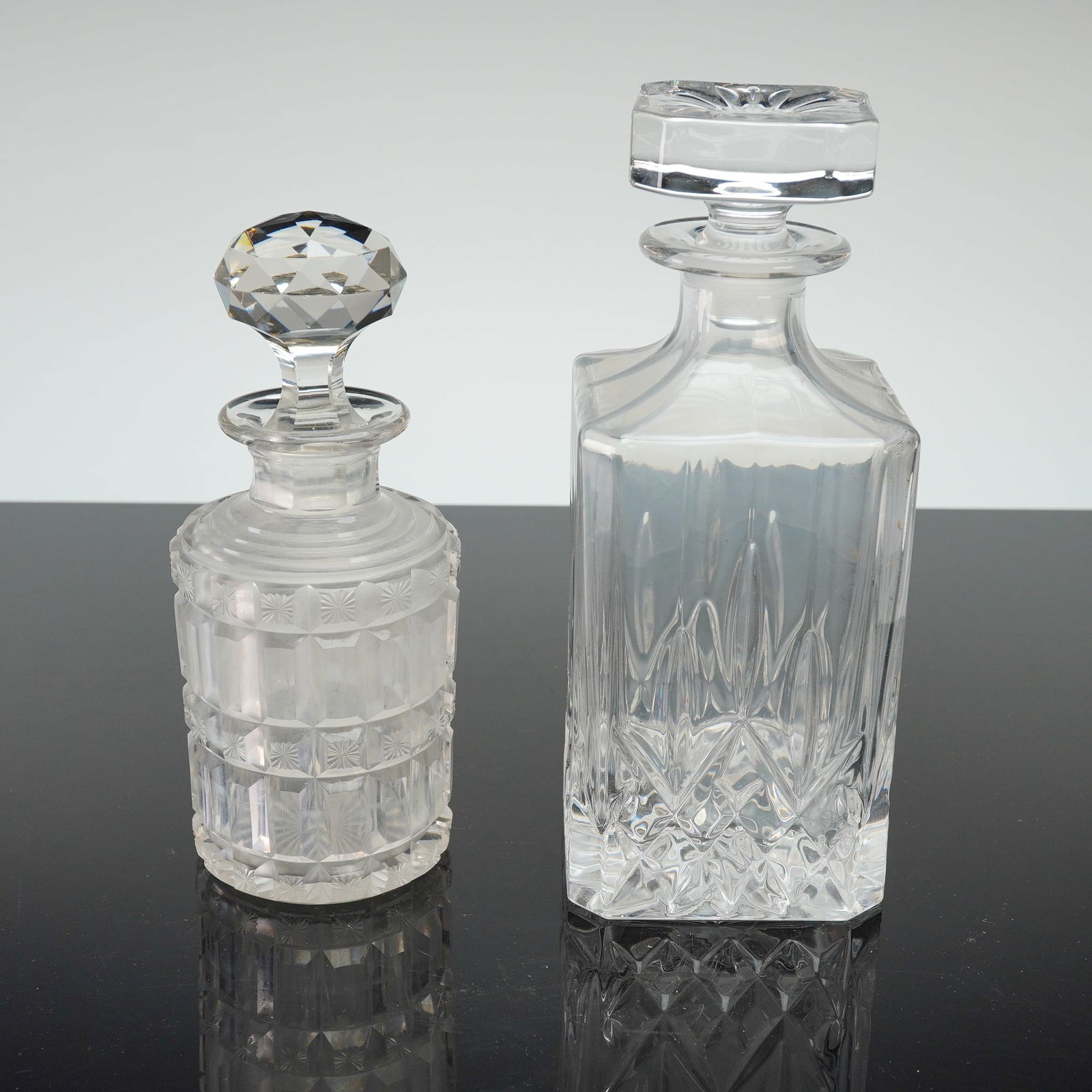2pc Cut Crystal Spirit Decanters (1 of 5)