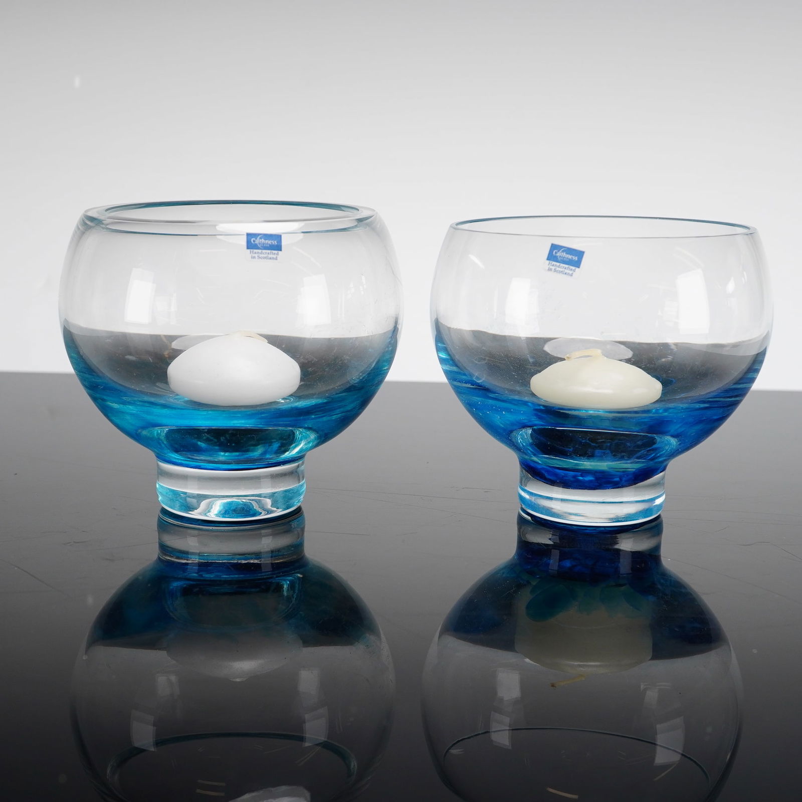 Pair of Caithness Glass Handcrafted Candle Holders (1 of 5)
