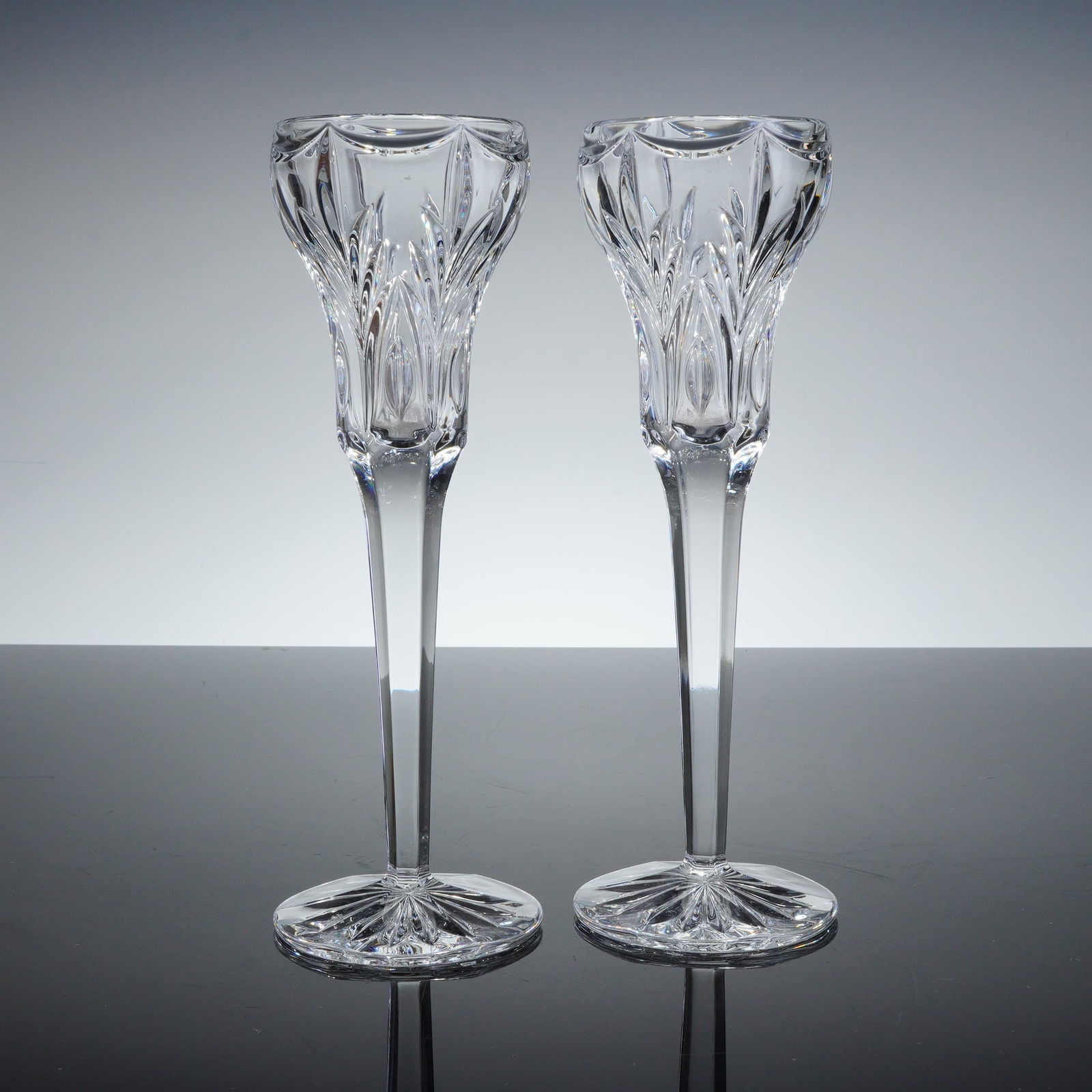Pair of Marquis Waterford Canterbury Cut Crystal Candlesticks (1 of 5)