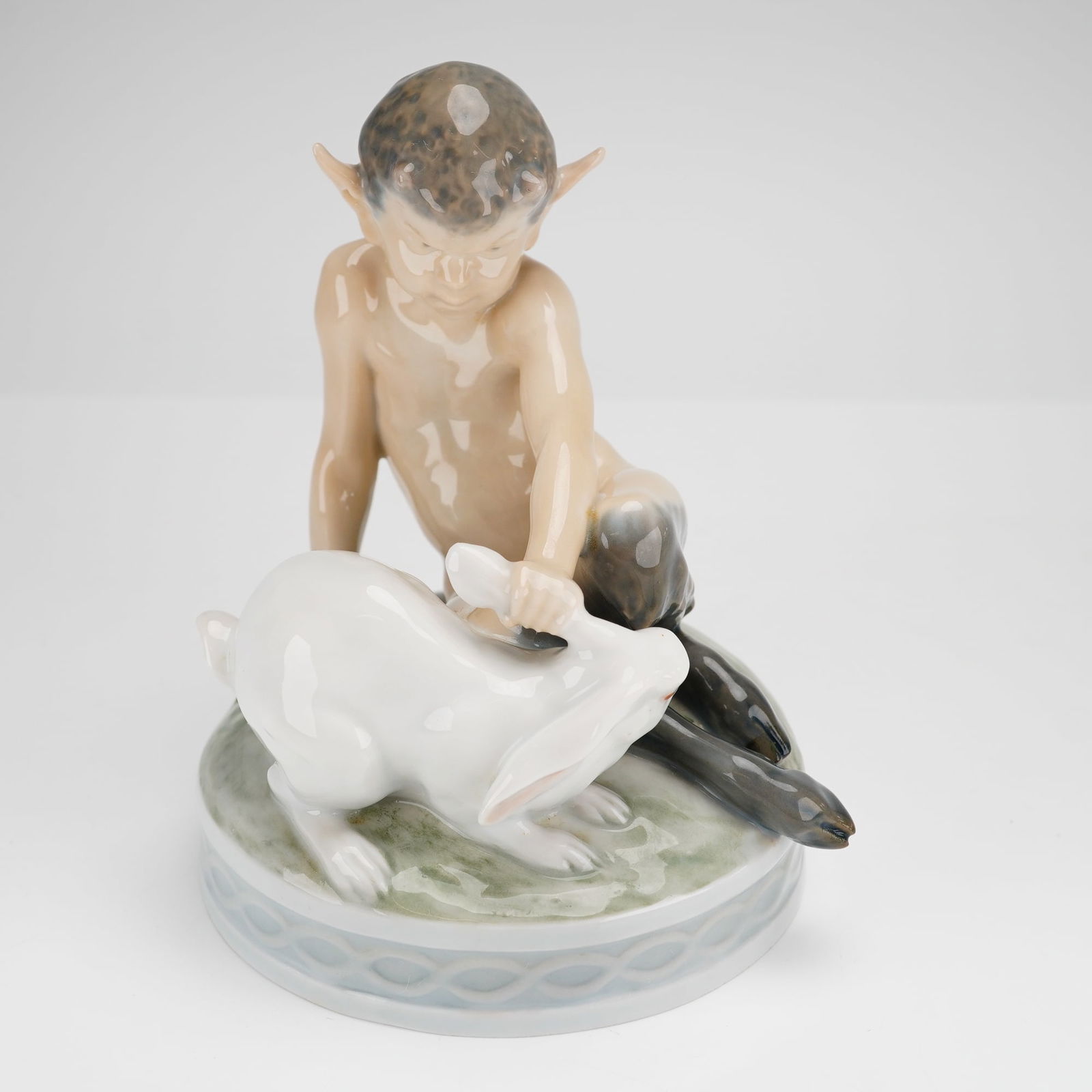 Royal Copenhagen Porcelain Faun w/ Rabbit Figurine, Model 439 (1 of 4)