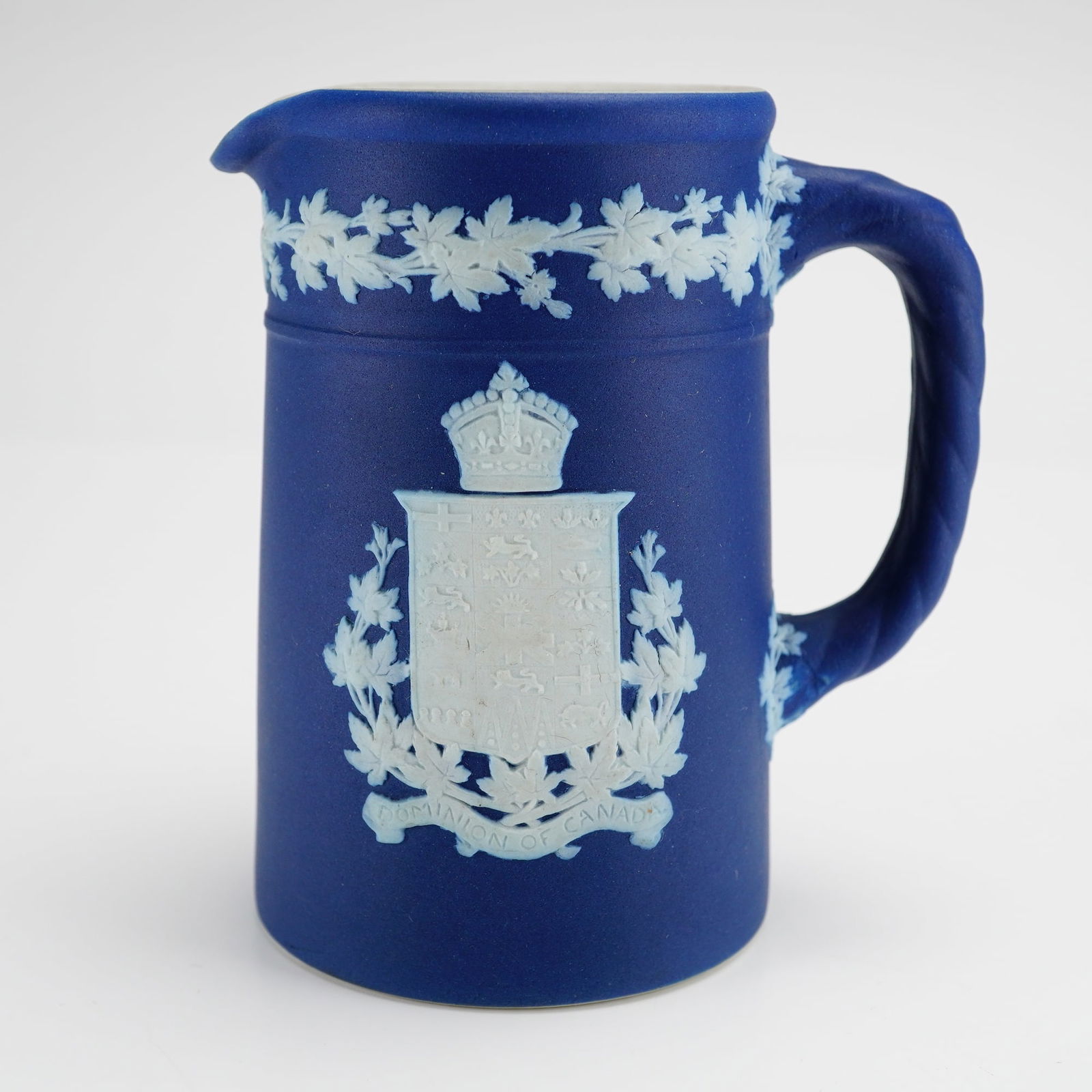Wedgwood Dark Blue Jasperware Creamer Jug, Dominion of Canada (1 of 4)