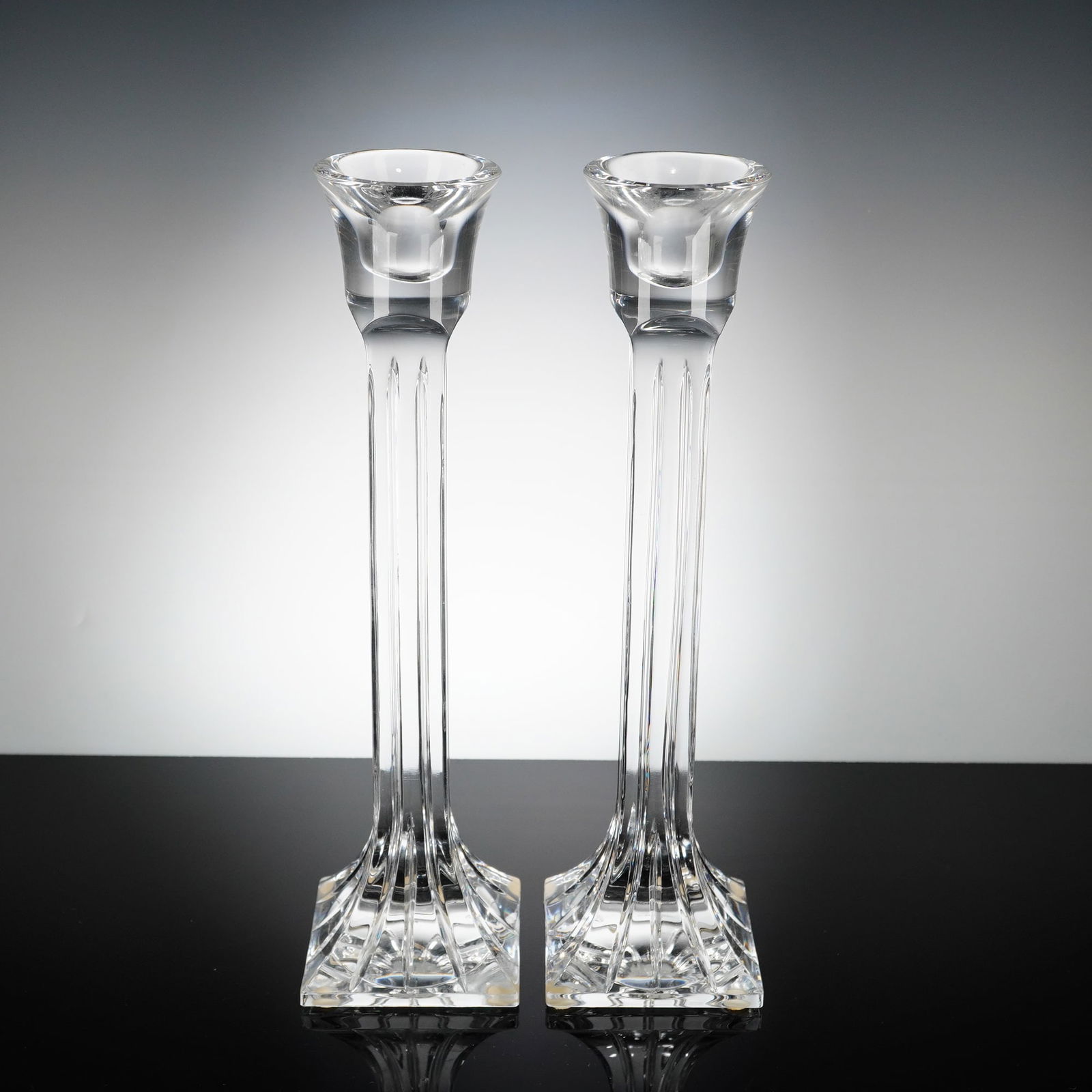Pair of Krisla Italy Kristall Lead Crystal Candlesticks (1 of 4)