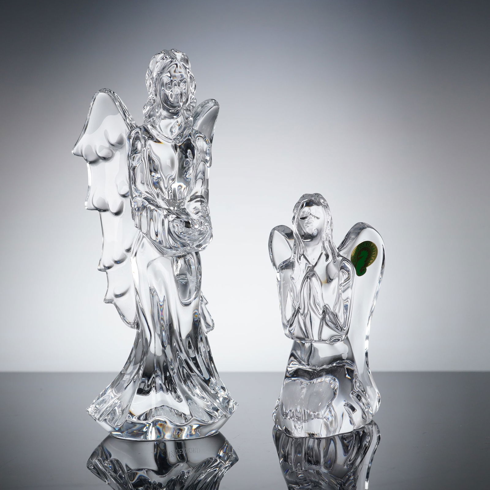 2pc Waterford Lead Crystal Figurines, Angel of Hope & Angel of Devotion (1 of 4)