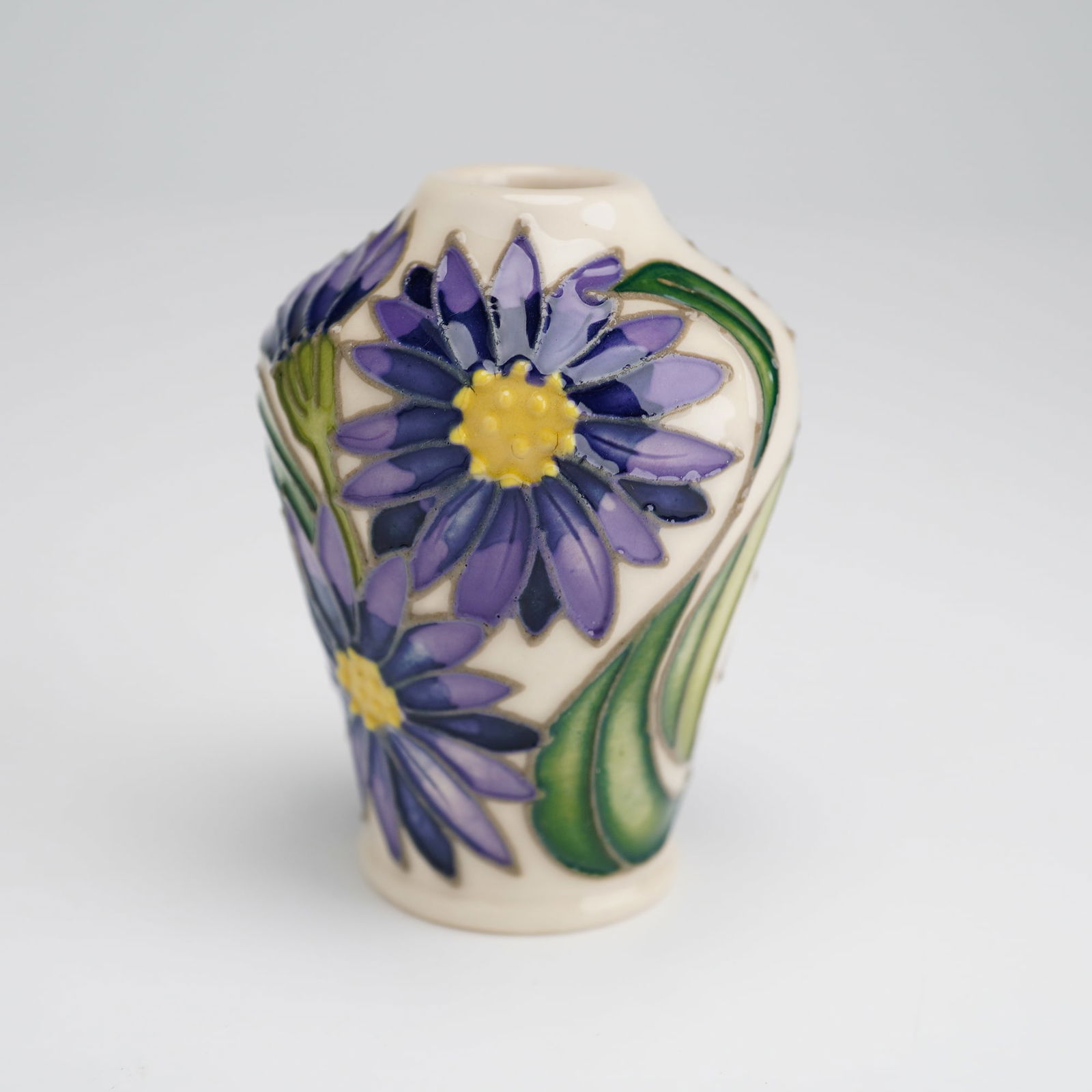 Moorcroft Miniature Floral Months of The Year Vase, Aster (1 of 5)