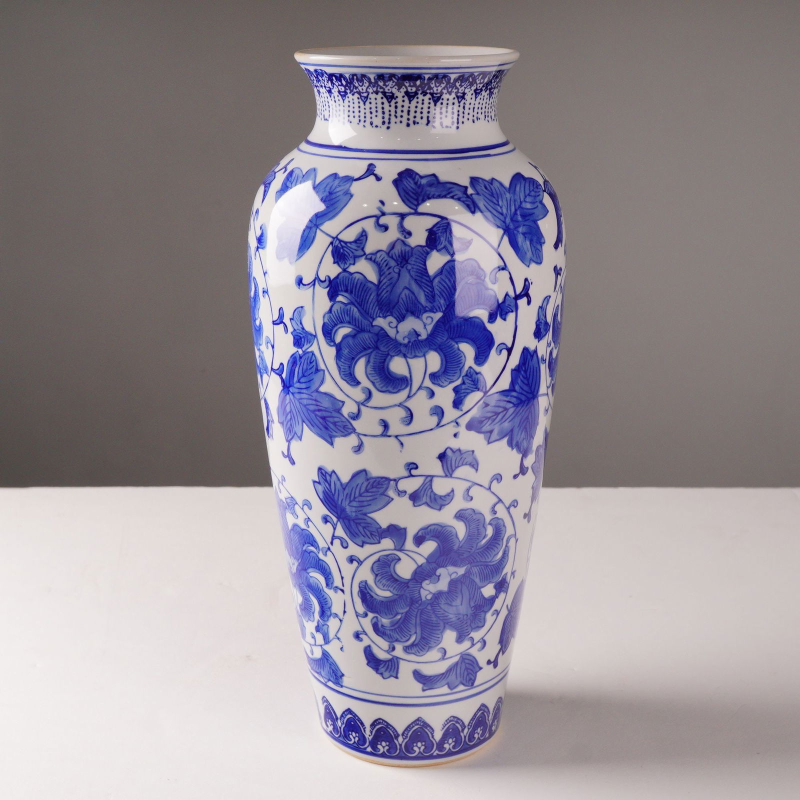 Blue and White Chinese Porcelain Baluster Vase (1 of 4)