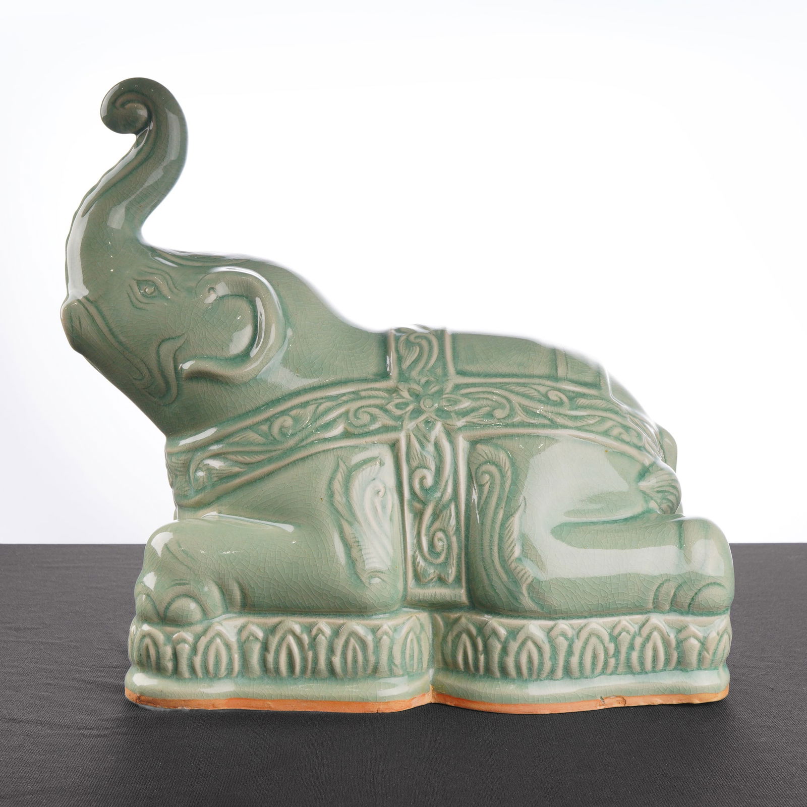 Baan Celadon Ceramic Seated Elephant Sculpture, Chiang Mai, Thailand (1 of 4)