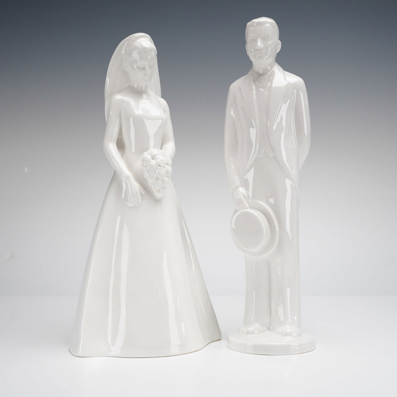 2pc Coalport Bone China Figurines, The Groom & Bride (1 of 3)