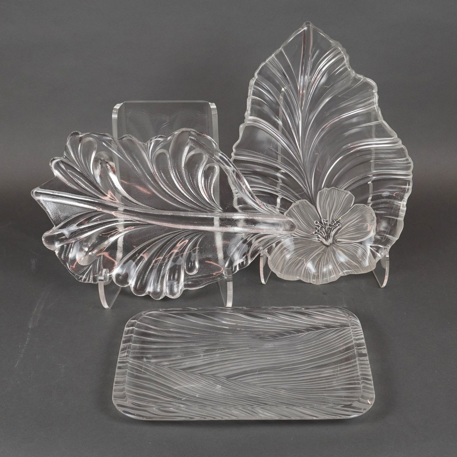 A Trio of Glass Platters by Mikasa and Emanuel Ungaro (1 of 4)