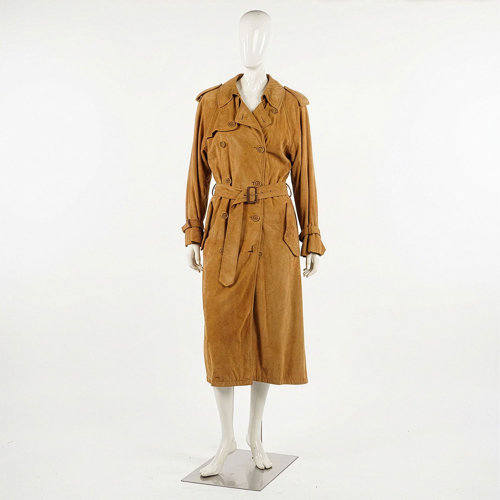 Ralph Lauren Purple Label Full Length Suede Trench Coat (1 of 4)