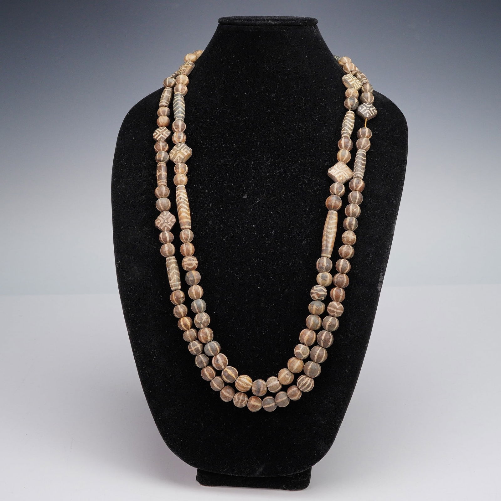 2pc African Batik Bone Bead Necklaces (1 of 4)