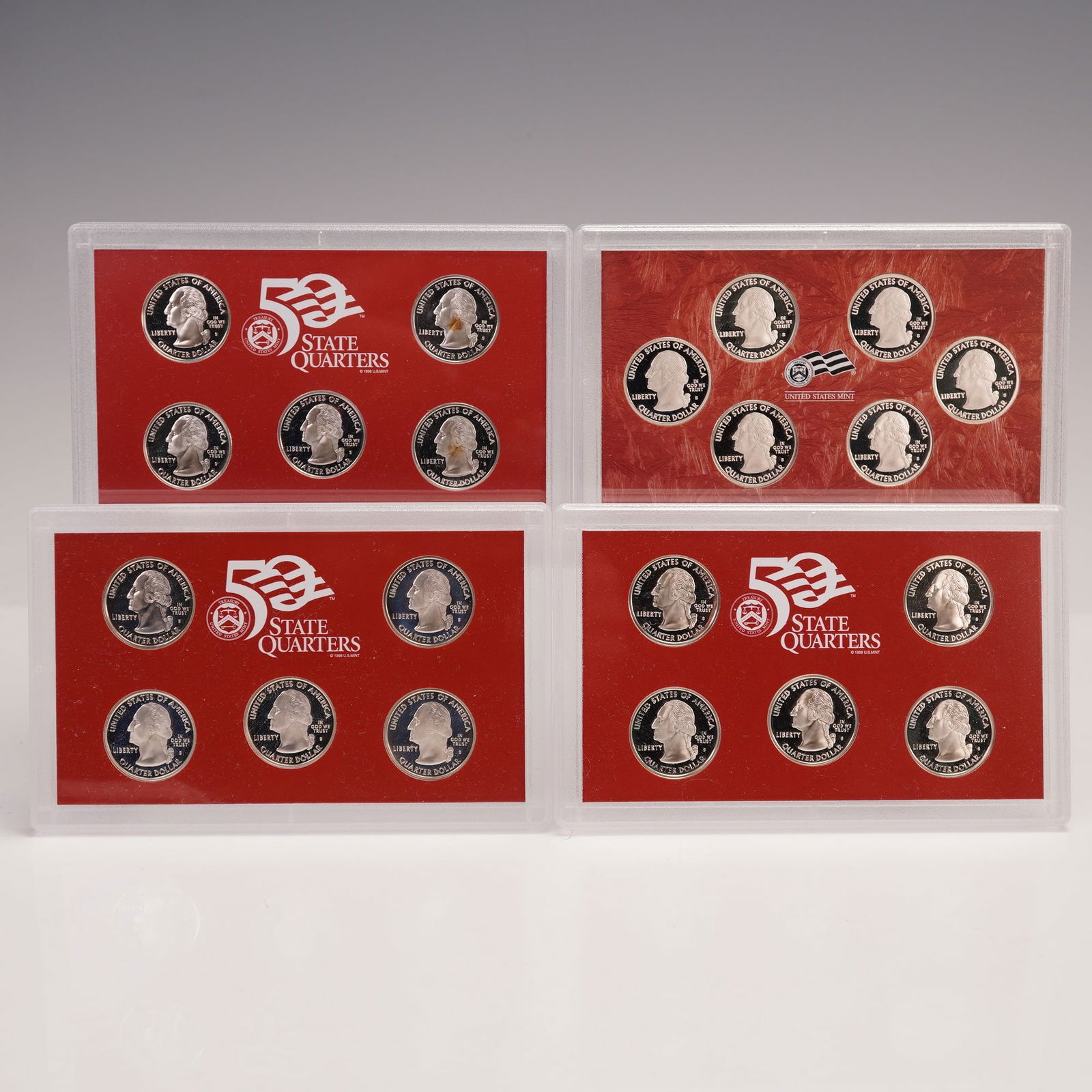 4pc 2005-S, 2006-S, 2007-S, & 2009-S U.S. Mint Silver Quarter Proof Sets (1 of 3)