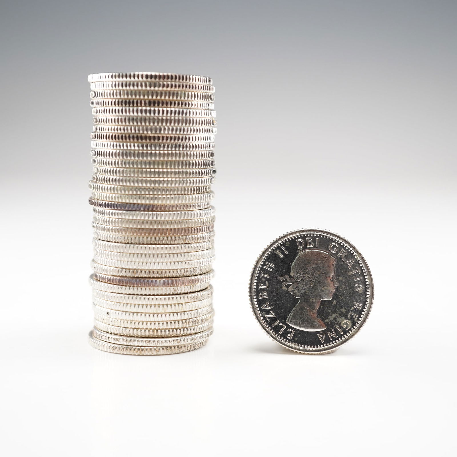 34pc 1964 Canadian Silver Dimes (1 of 4)