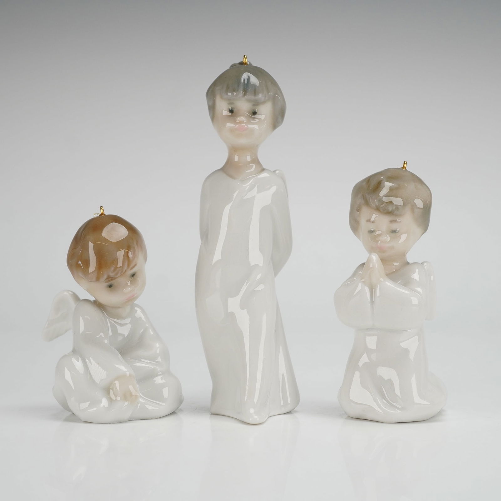 Set of Three Lladro Miniangelitos Ornaments 01001604 (1 of 4)