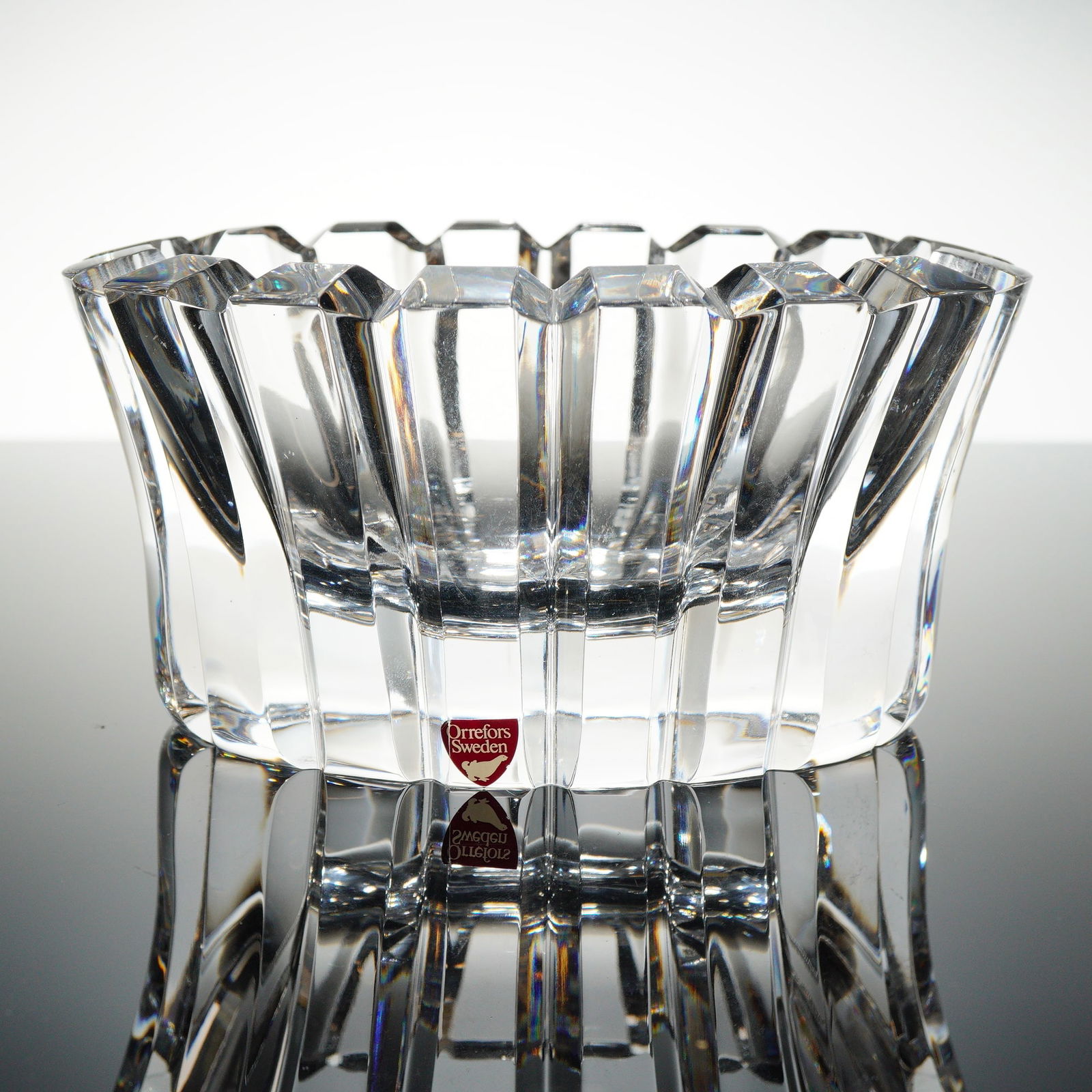 Orrefors Corona Crystal Bowl Designed by Lars Hellsten (1 of 4)