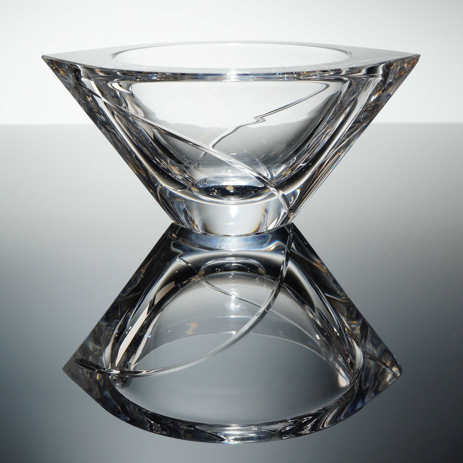 Orrefors Crystal Marin Swirl Cut Bowl Designed by Jan Johansson (1 of 3)
