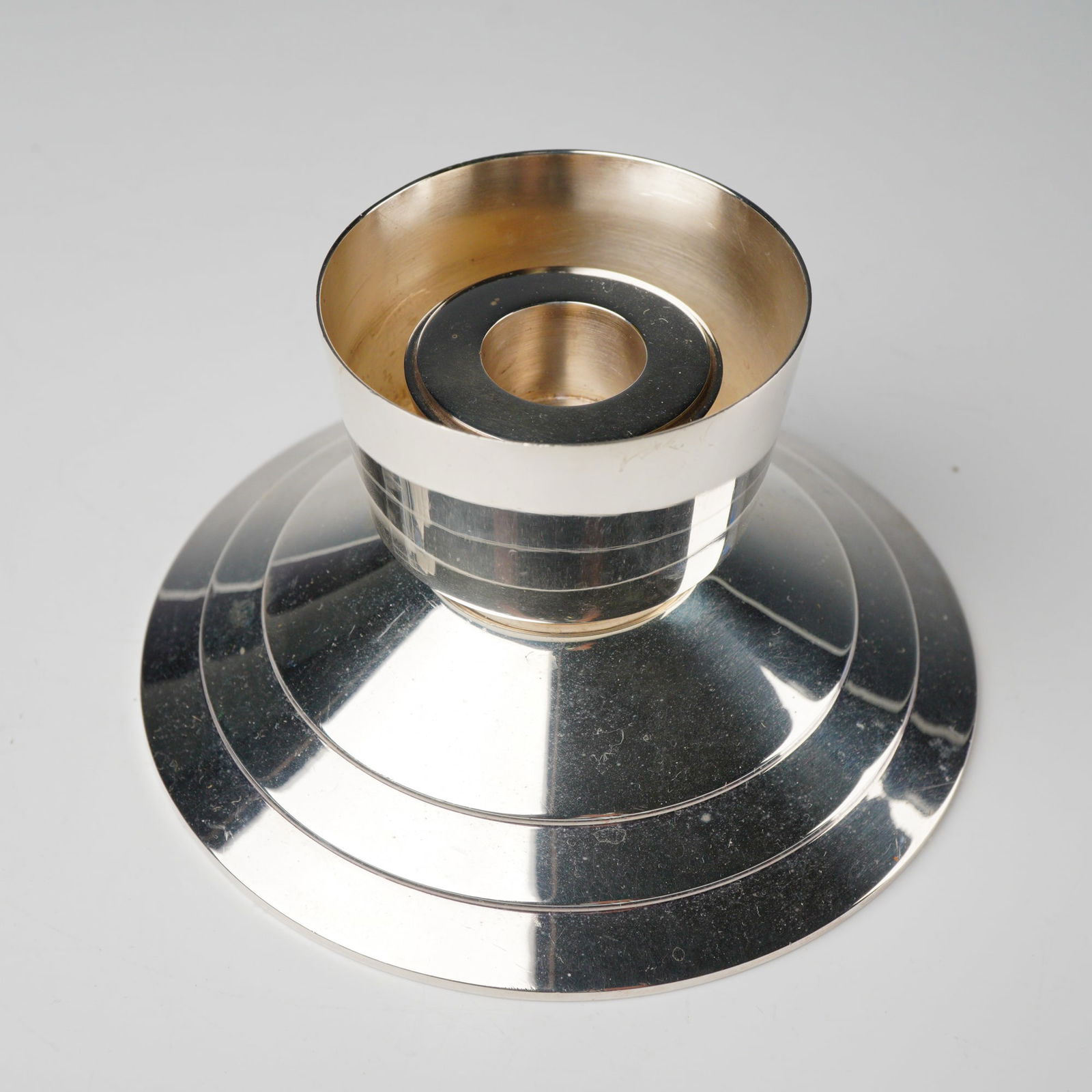 Christofle Silverplate Art Deco Candlestick (1 of 4)