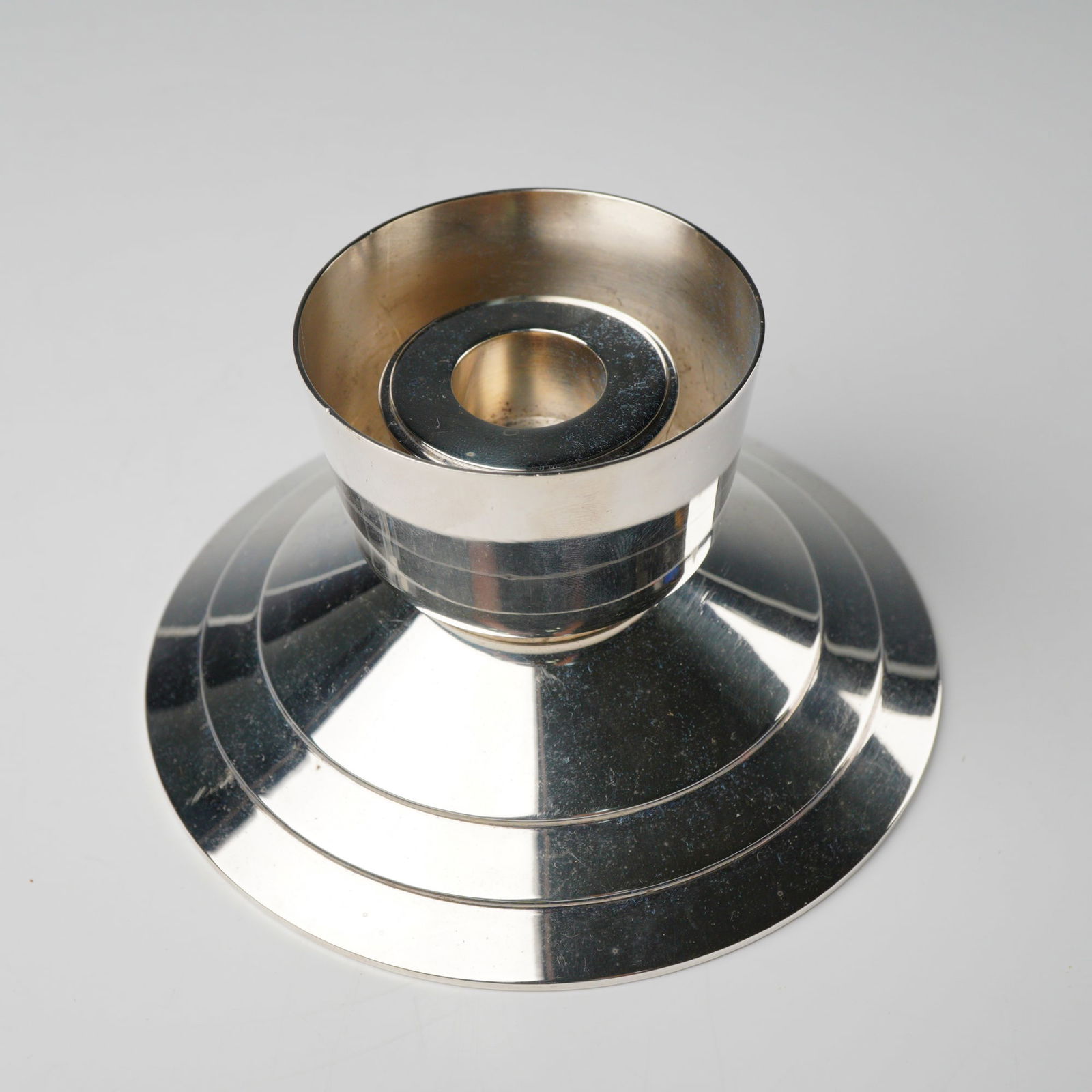 Christofle Silverplate Art Deco Candlestick (1 of 4)