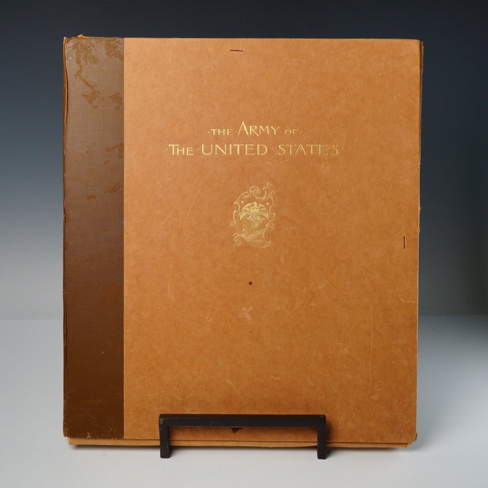 Henry Alexander Ogden Vol 1 Portfolio, The Army of the United States: A large-format historical portfolio titled Uniform of the United States Army, Vol. I, covering the period 1774-1889. The portfolio contains a series of color chromolithographic plates illustrating U.S
