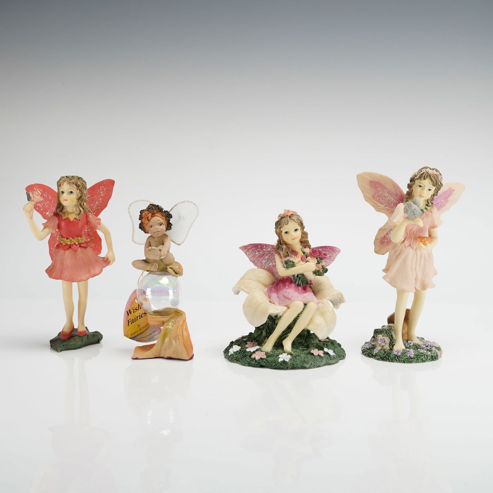 4 Dezine Fairy Figurines & Rawcliffe Wish Fairy Ornament (1 of 5)