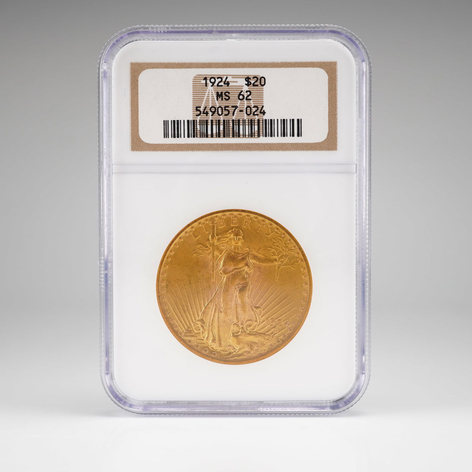 1924 20 Dollar American Saint-Gaudens Gold Coin, NGC Graded MS62 (1 of 6)