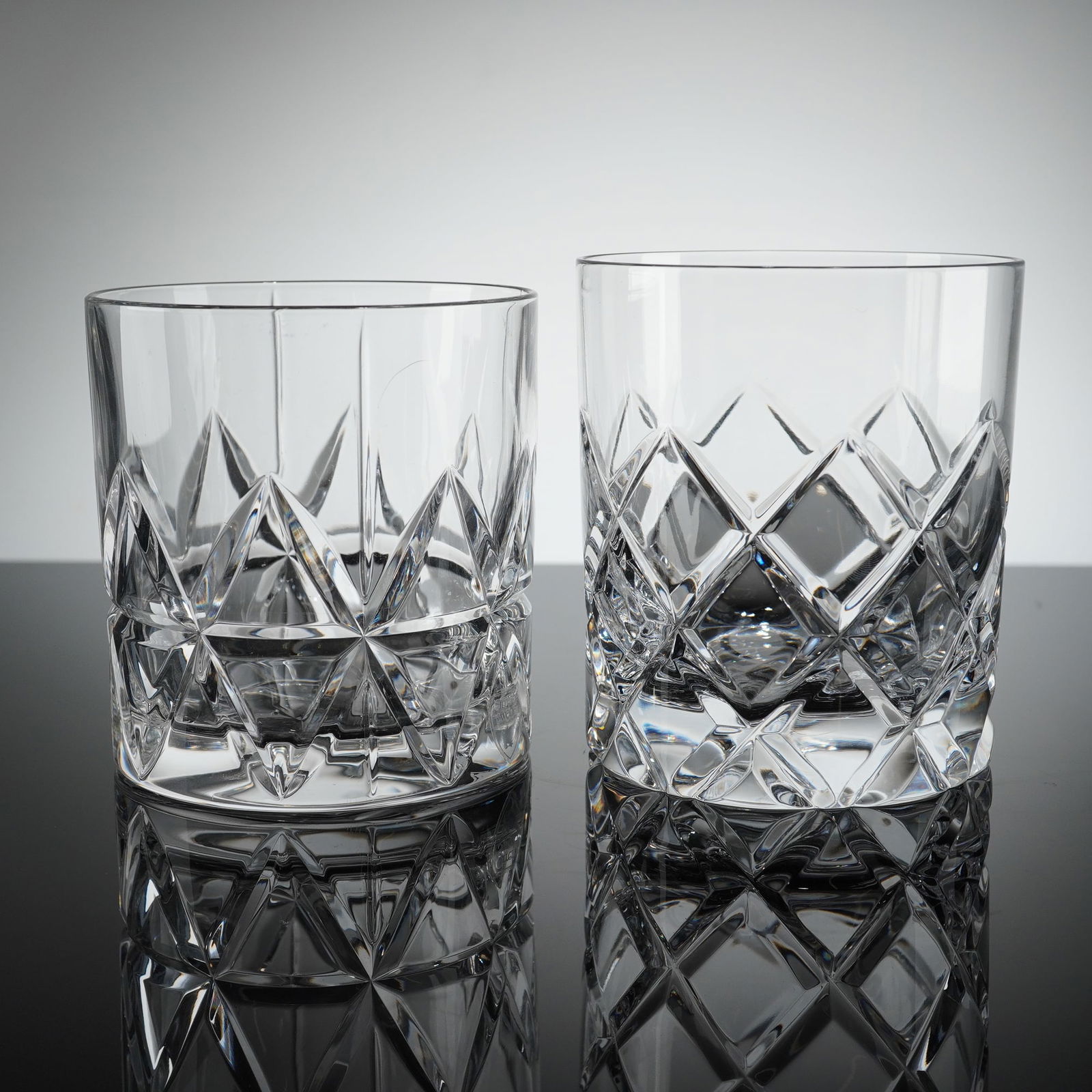 Pair of Orrefors Crystal Double Old fashioned Glasses (1 of 4)