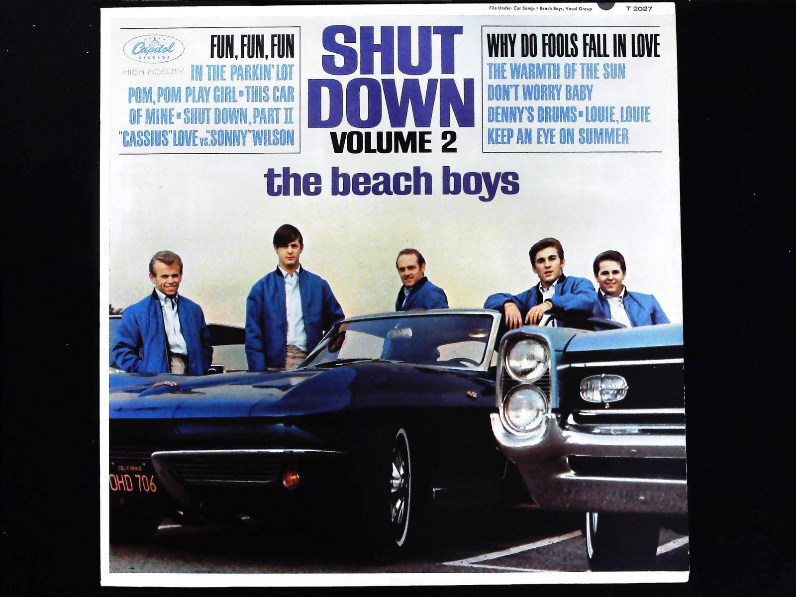 Beach Boys - Shut Down Vol.2 Capitol 1964 US Mono T2027: The Beach Boys. Shut Down, Volume 2. Hollywood, CA: Capitol Records, 1964. Original US Mono Release. Catalog number T 2027. 12-inch black vinyl LP housed in a standard thick cardboard jacket. High
