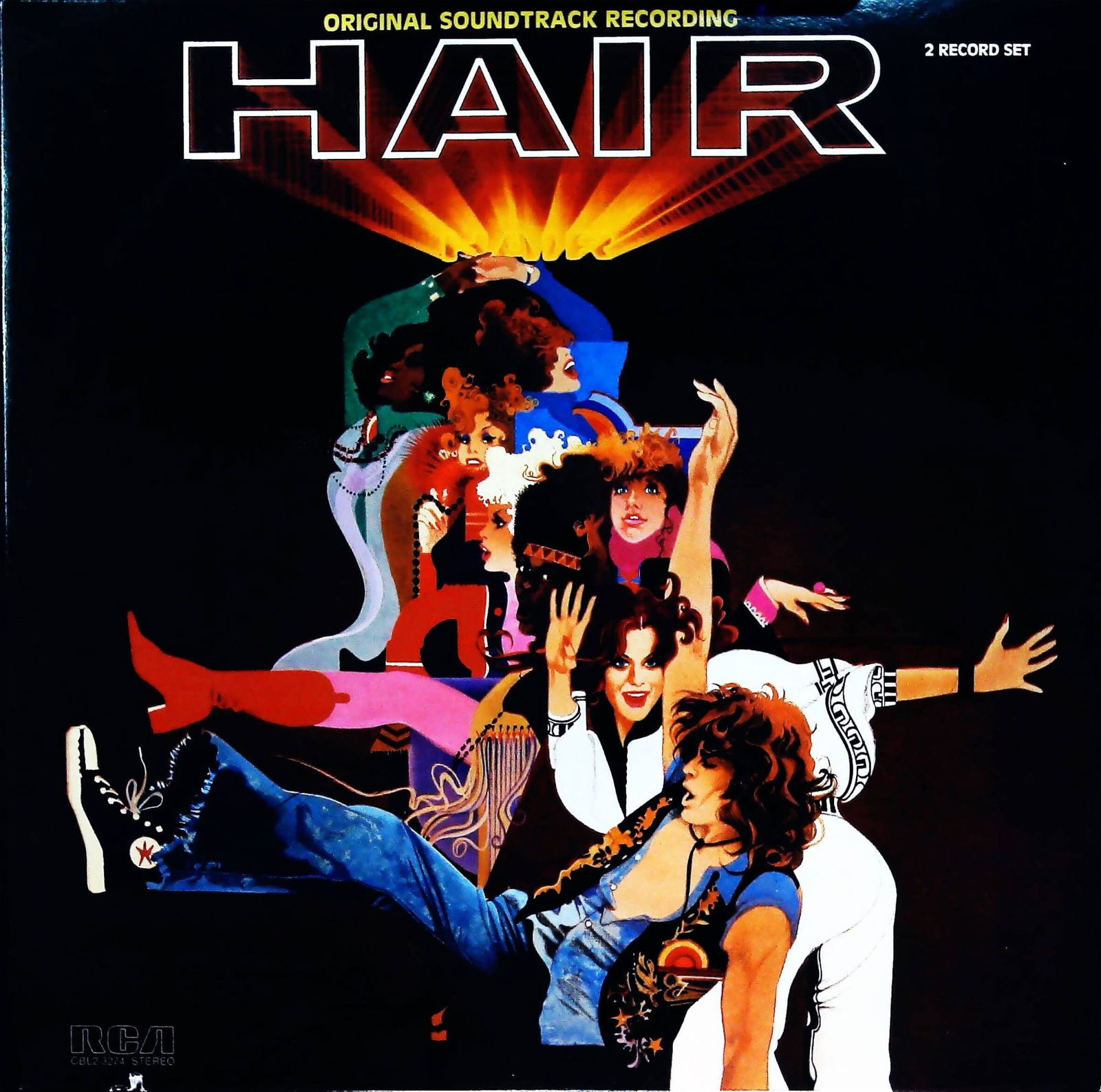 Hair - Galt MacDermot Soundtrack LP, Film Recording (1979): This listing is for the vintage gatefold LP record album cover only, for the "HAIR" Original Soundtrack Recording, associated with the 1979 Milos Forman film adaptation. The cover art features a