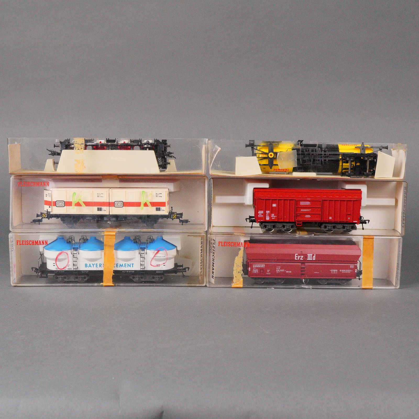 6pc Fleischmann HO Scale Deutsche Bundesbahn Freight Cars (1 of 6)
