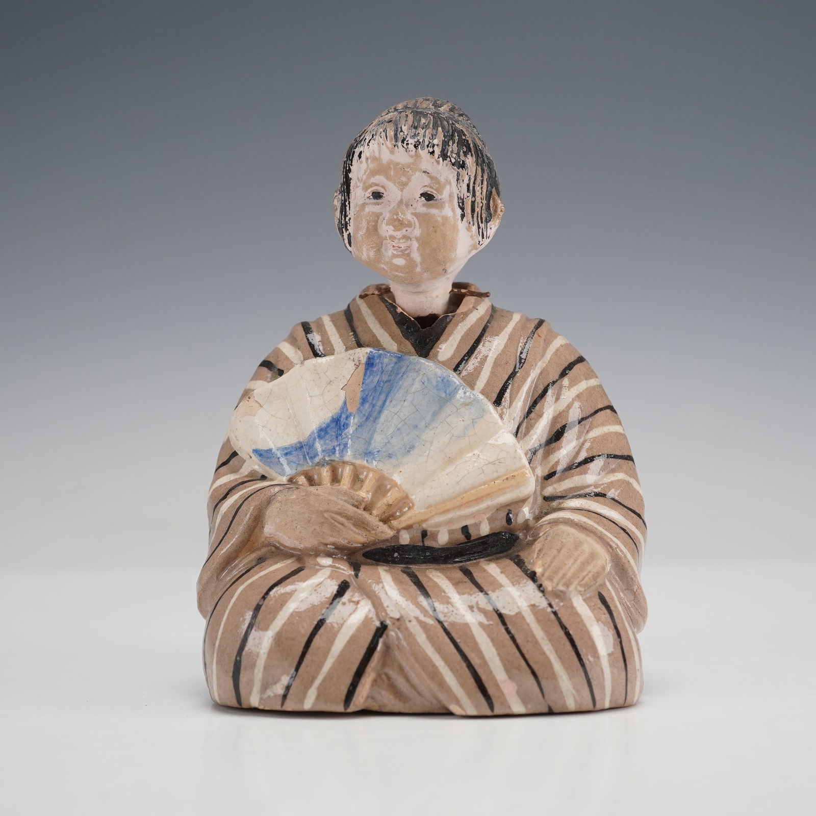 Antique Nodding Head Pottery Asian Figure (1 of 4)