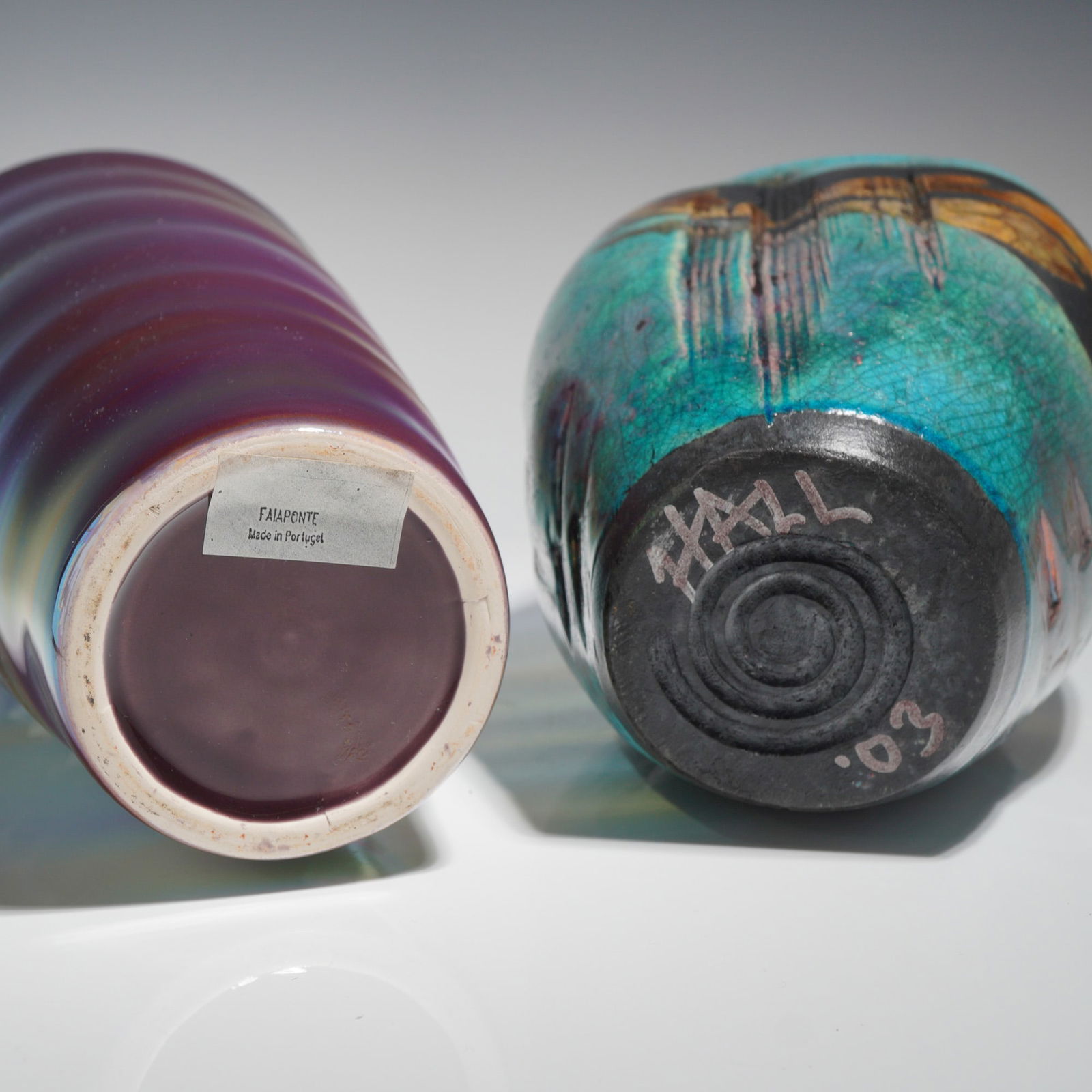 2pc Modern Studio Ceramic Vessels - 4